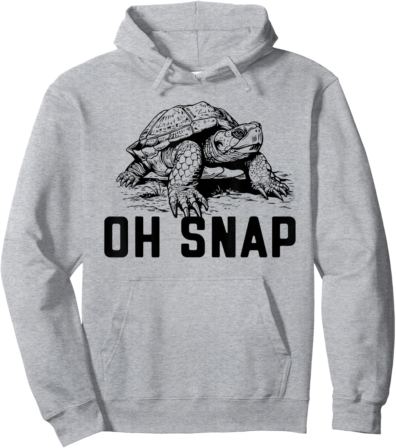 Oh Snap! Funny Snapping Turtle Ironic Animal Hoodie - Hoodie | Ash