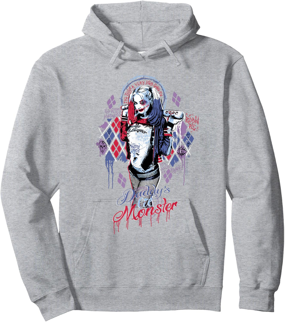 Suicide Squad Daddy's Lil Monster Hoodie - Hoodie | Ash
