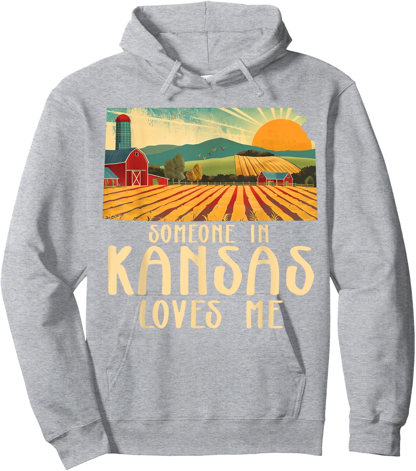 Someone In Kansas Loves Me Sunflower State Hoodie - Hoodie | Ash