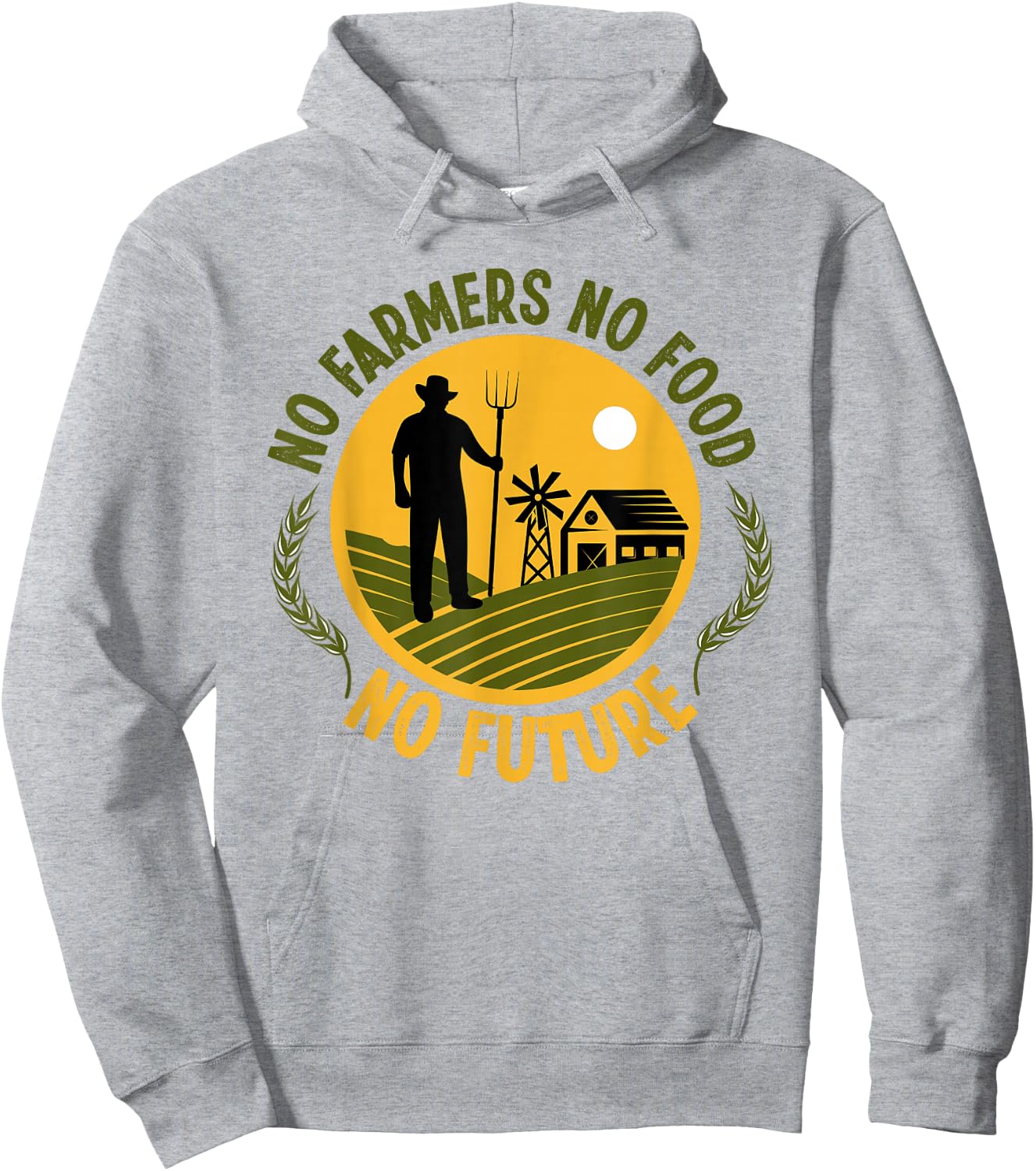 No Farmers No Food No Future Life Agriculture Hoodie - Hoodie | Ash