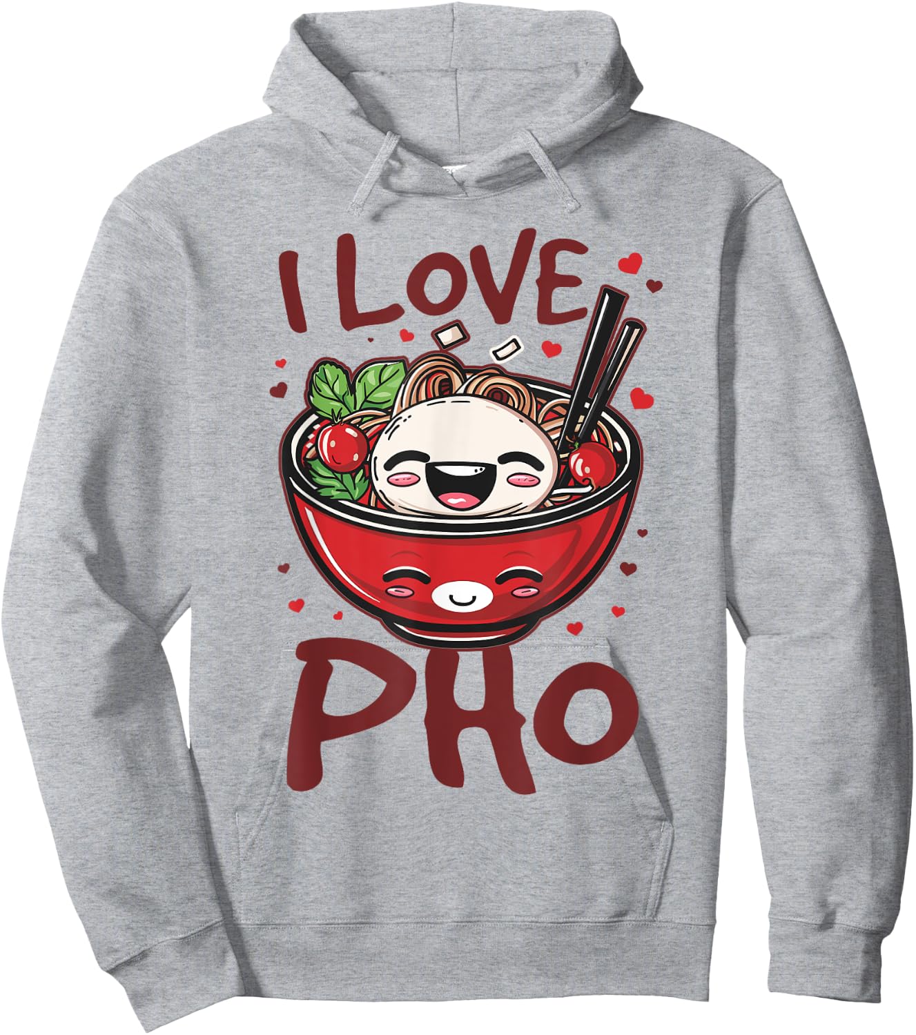 Pho Soup Vietnamese Food I Love Pho Hoodie - Hoodie | Ash