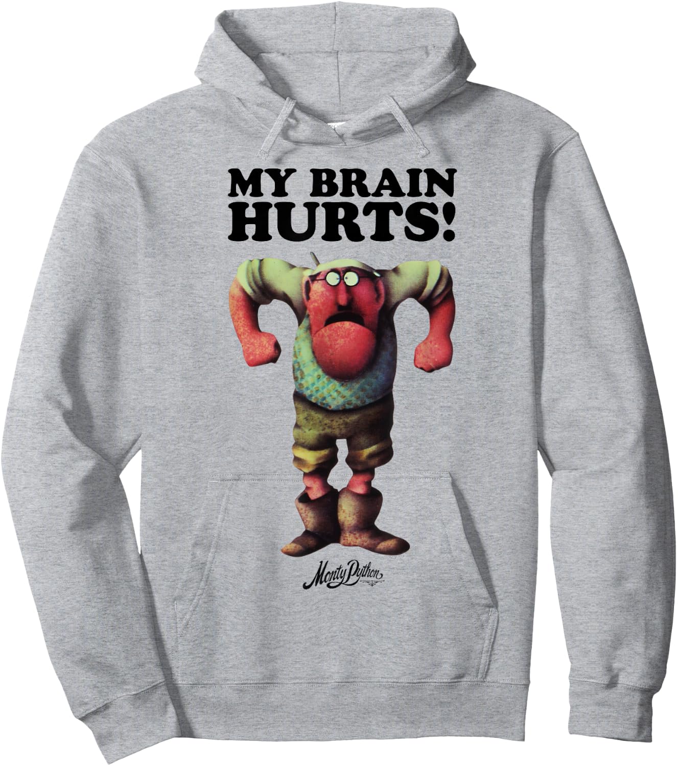 Monty Python Official Gumby My Brain Hurts Hoodie - Hoodie | Ash