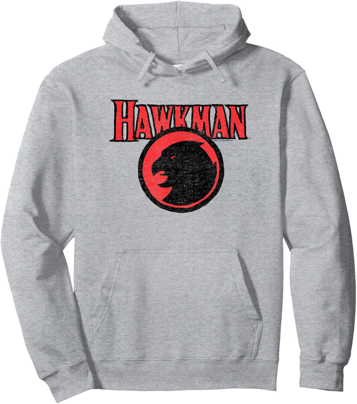 Justice League Rough Hawkman Logo Hoodie - Hoodie | Ash