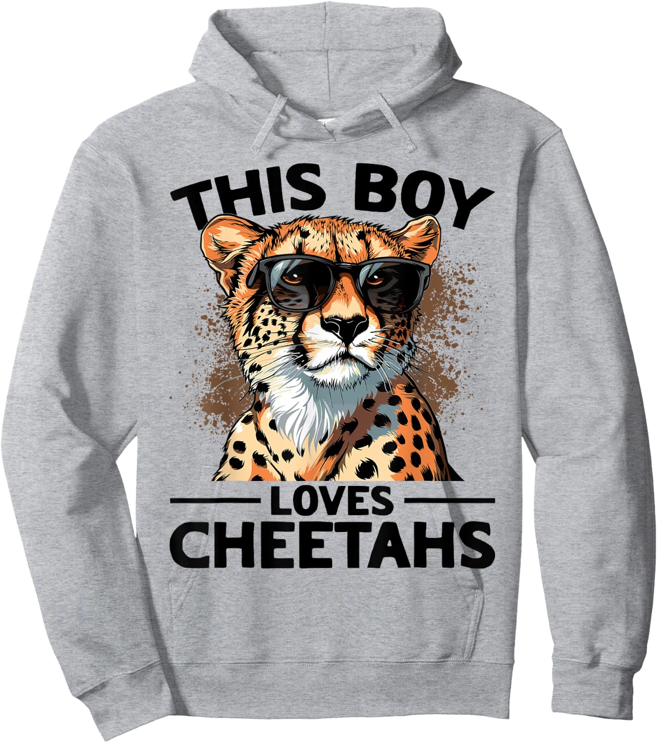 Funny Cheetah Animal This Boy Loves Cheetahs Hoodie - Hoodie | Ash