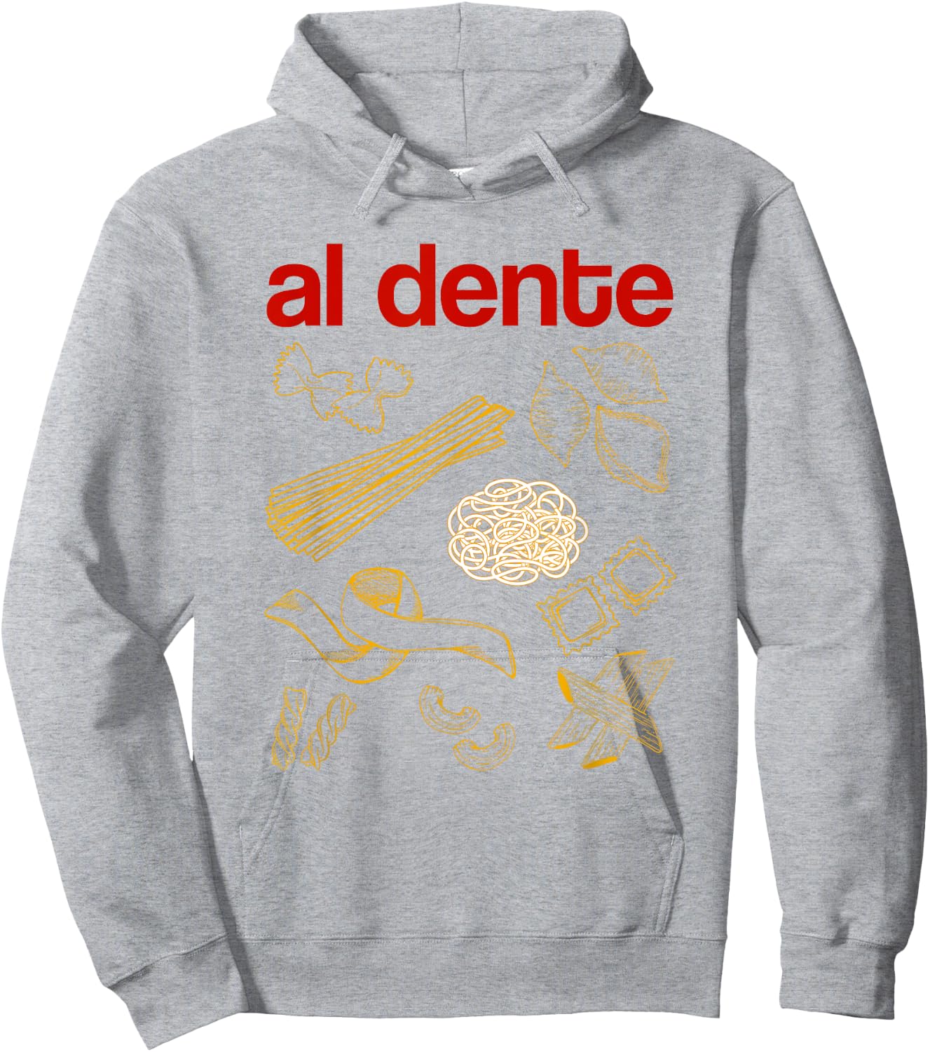 Al Dente Pasta Italian Hoodie - Hoodie | Ash