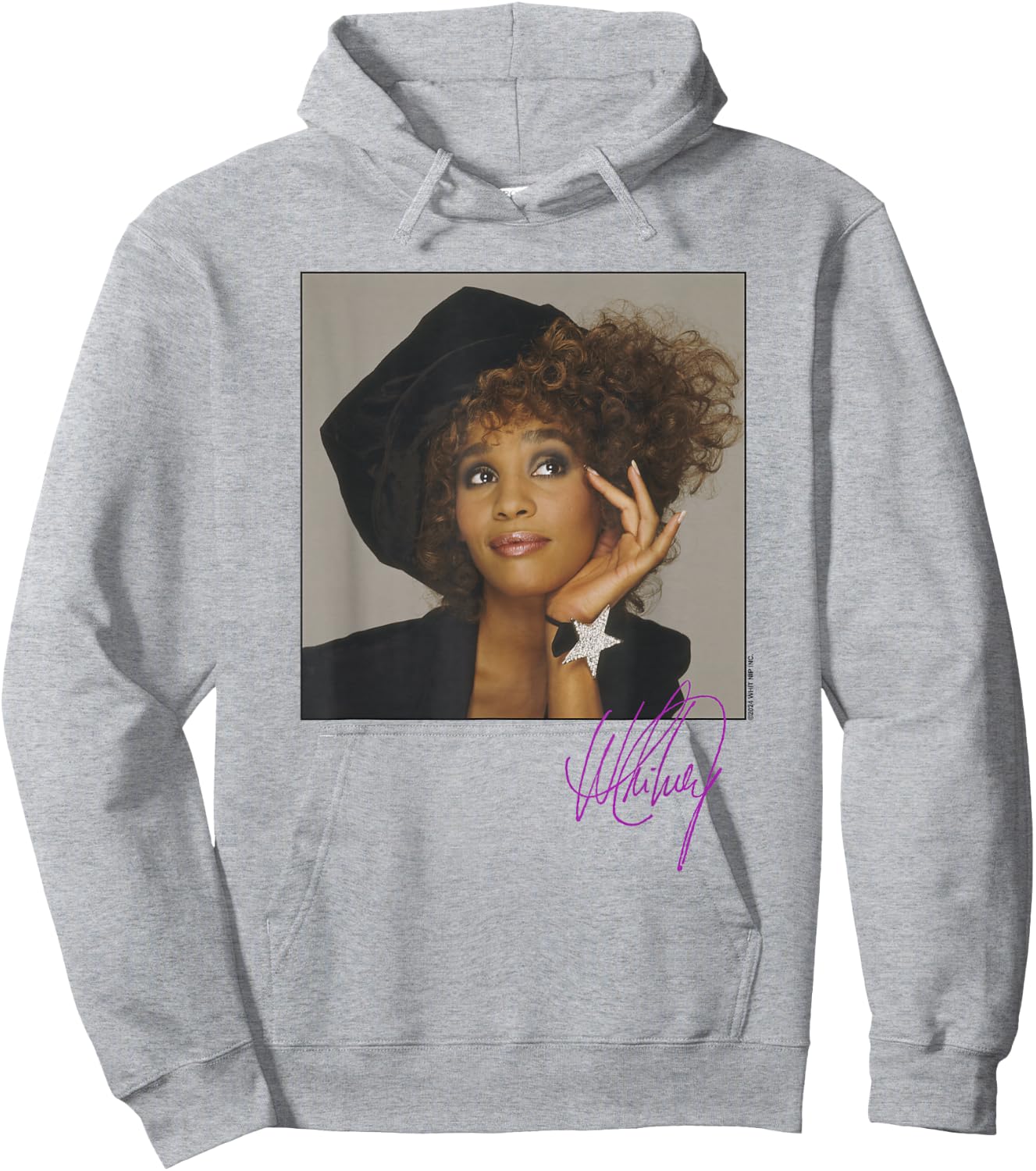 Whitney Houston Star Hoodie - Hoodie | Ash