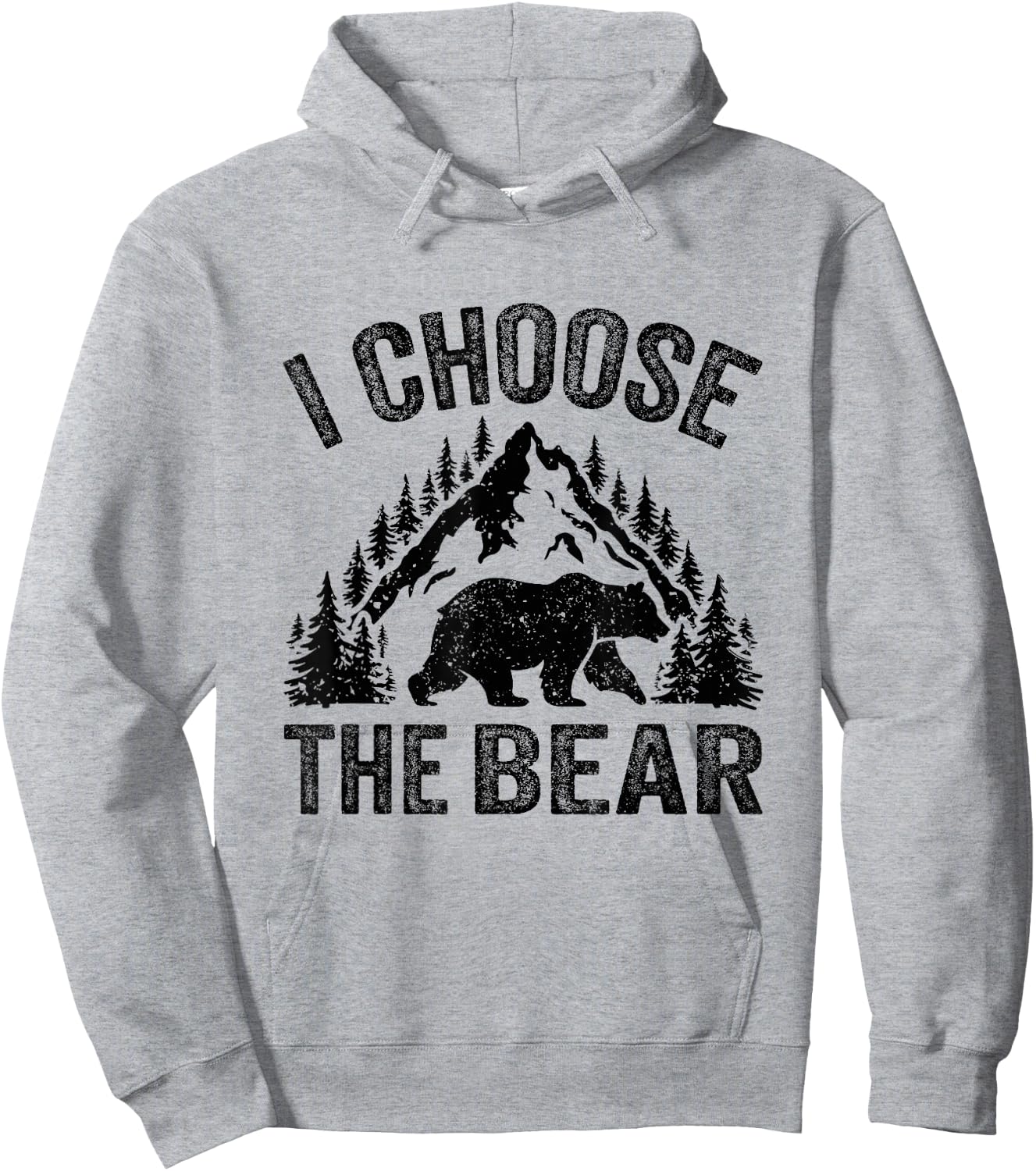 I CHOOSE THE BEAR unique animal lover Hoodie - Hoodie | Ash