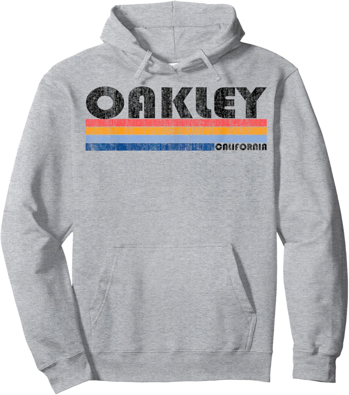 Vintage 1980s Style Oakley CA T Shirt Hoodie - Hoodie | Ash