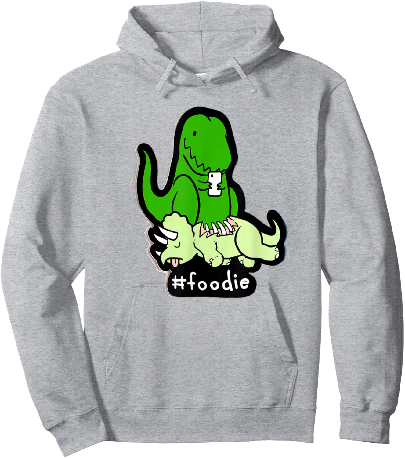 hashstag Foodie Dinosaur Funny Hoodie - Hoodie | Ash