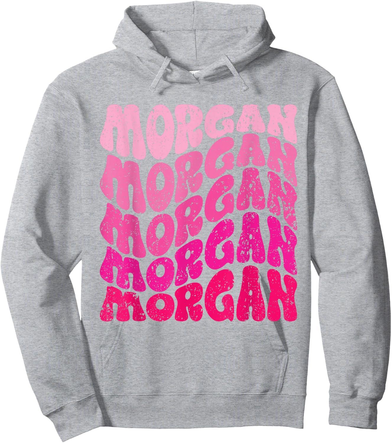 Morgan First Name I Love Morgan Groovy Hoodie - Hoodie | Ash