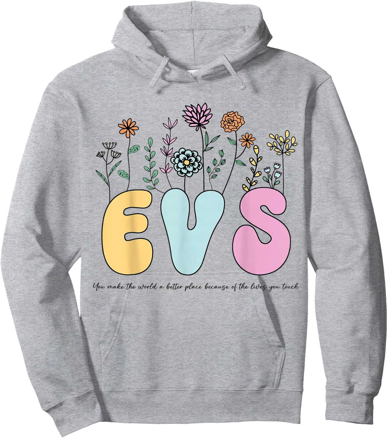 Retro Vintage Floral EVS Shirt Nurse Week Hoodie - Hoodie | Ash