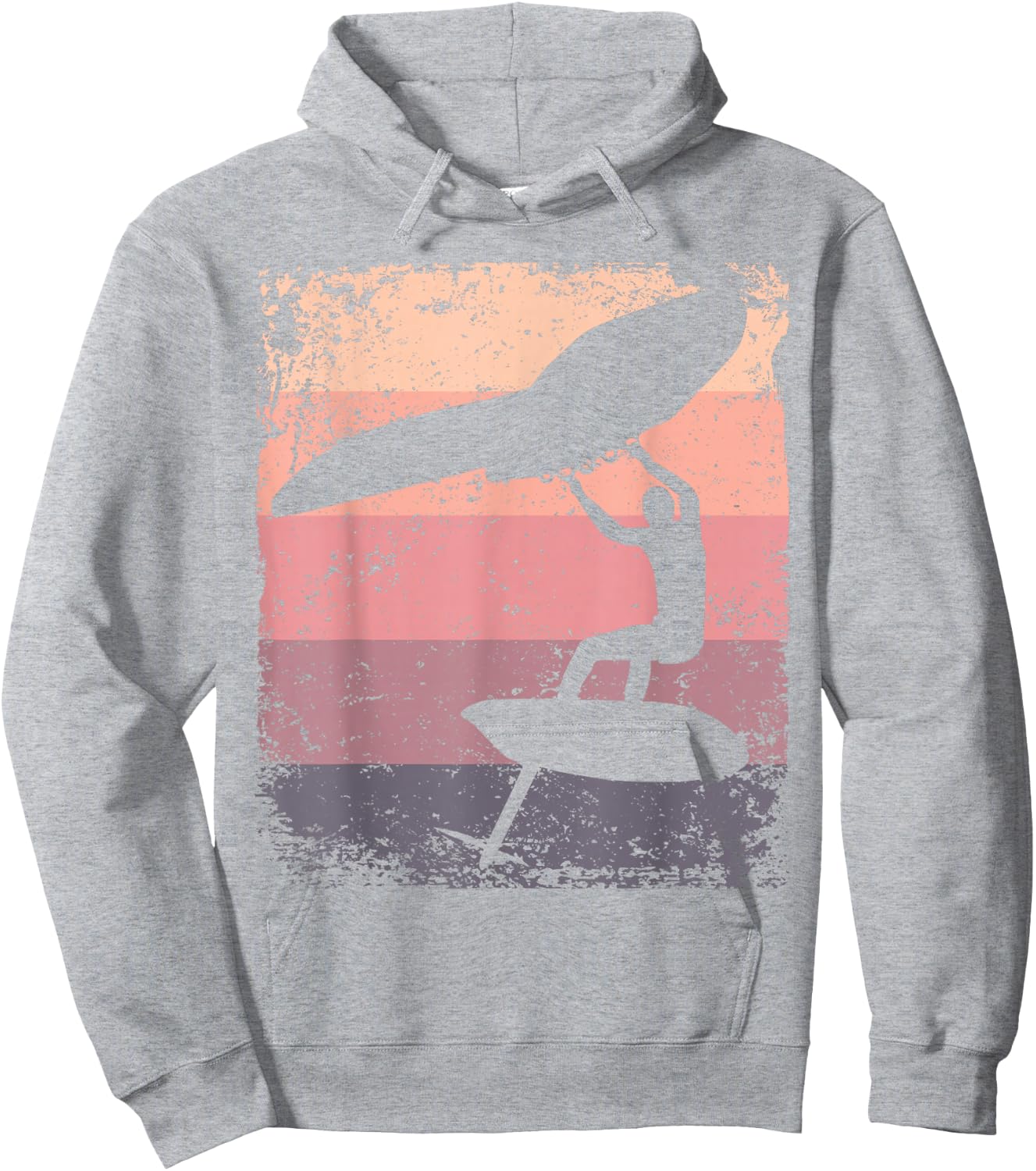 Wing Foil Wingsurfing Retro Men Foil Wing Hoodie - Hoodie | Ash