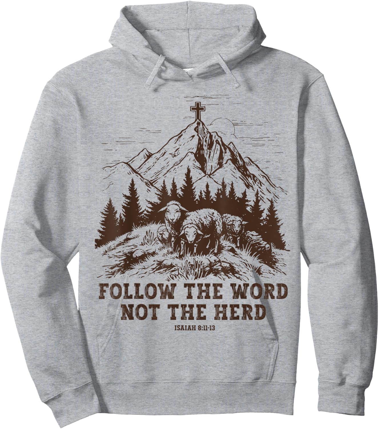 Sheep Follow The Word Not The Herd Hoodie - Hoodie | Ash