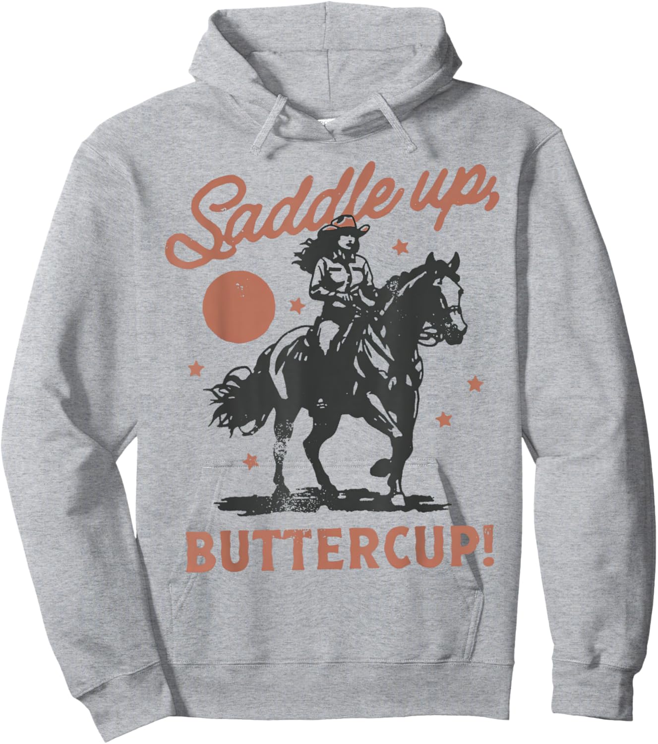 Saddle Up Buttercup Boho Cowboy Vintage Hoodie - Hoodie | Ash