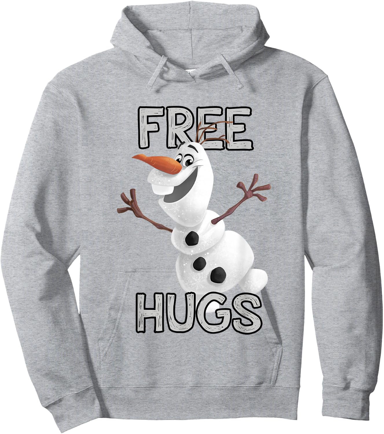 Disney Frozen Free Hugs Cute Olaf Shot Vintage Hoodie - Hoodie | Ash