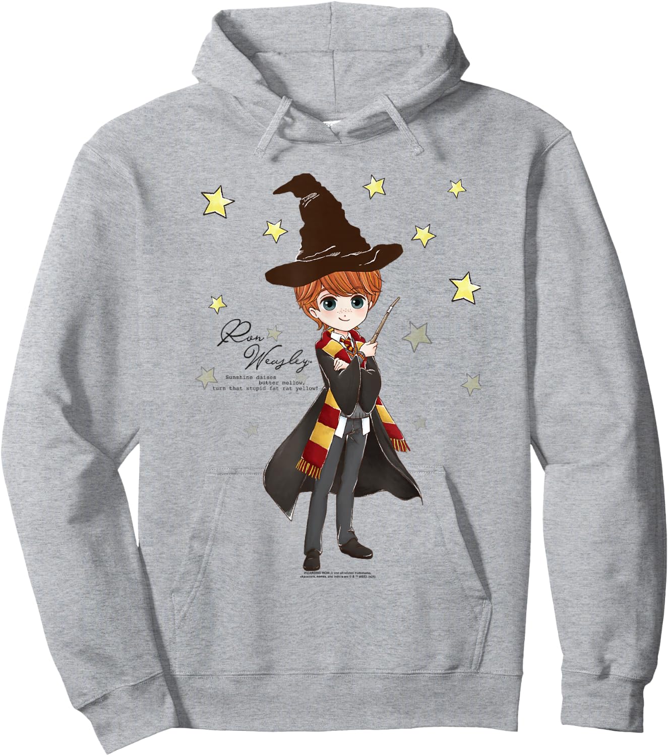 Harry Potter Ron Weasley Quote and Stars Hoodie - Hoodie | Ash