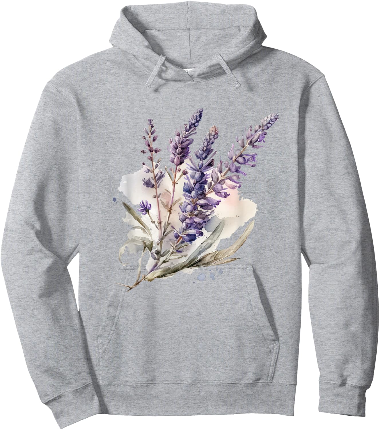 Lavender Plant Herb Flower Floral Hoodie - Hoodie | Ash