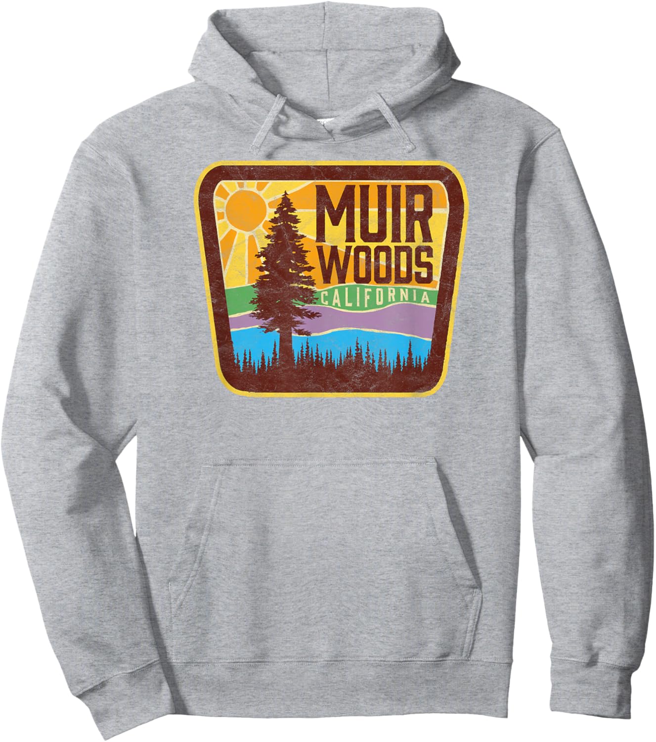 Retro Muir Woods Monument Vintage Sign Shirt Hoodie - Hoodie | Ash
