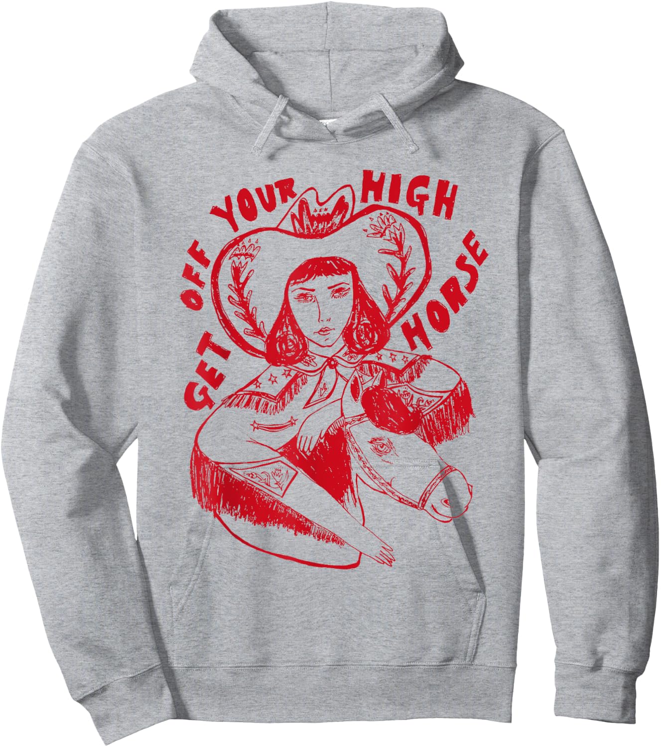 Get off your high horse funny design Hoodie - Hoodie | Ash