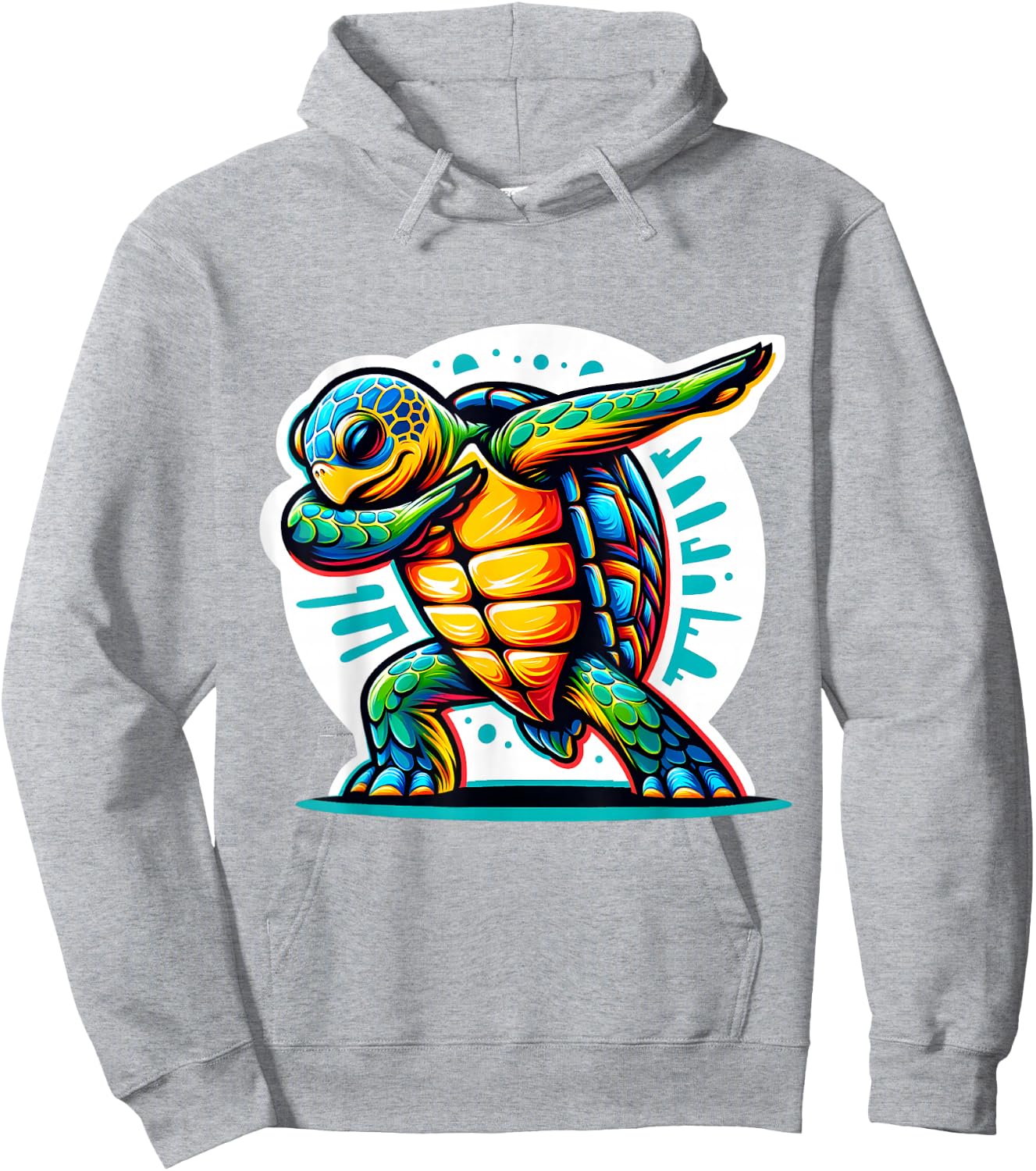 Sea Turtle Dabbing Cute Kids Boys Men Women Hoodie - Hoodie | Ash