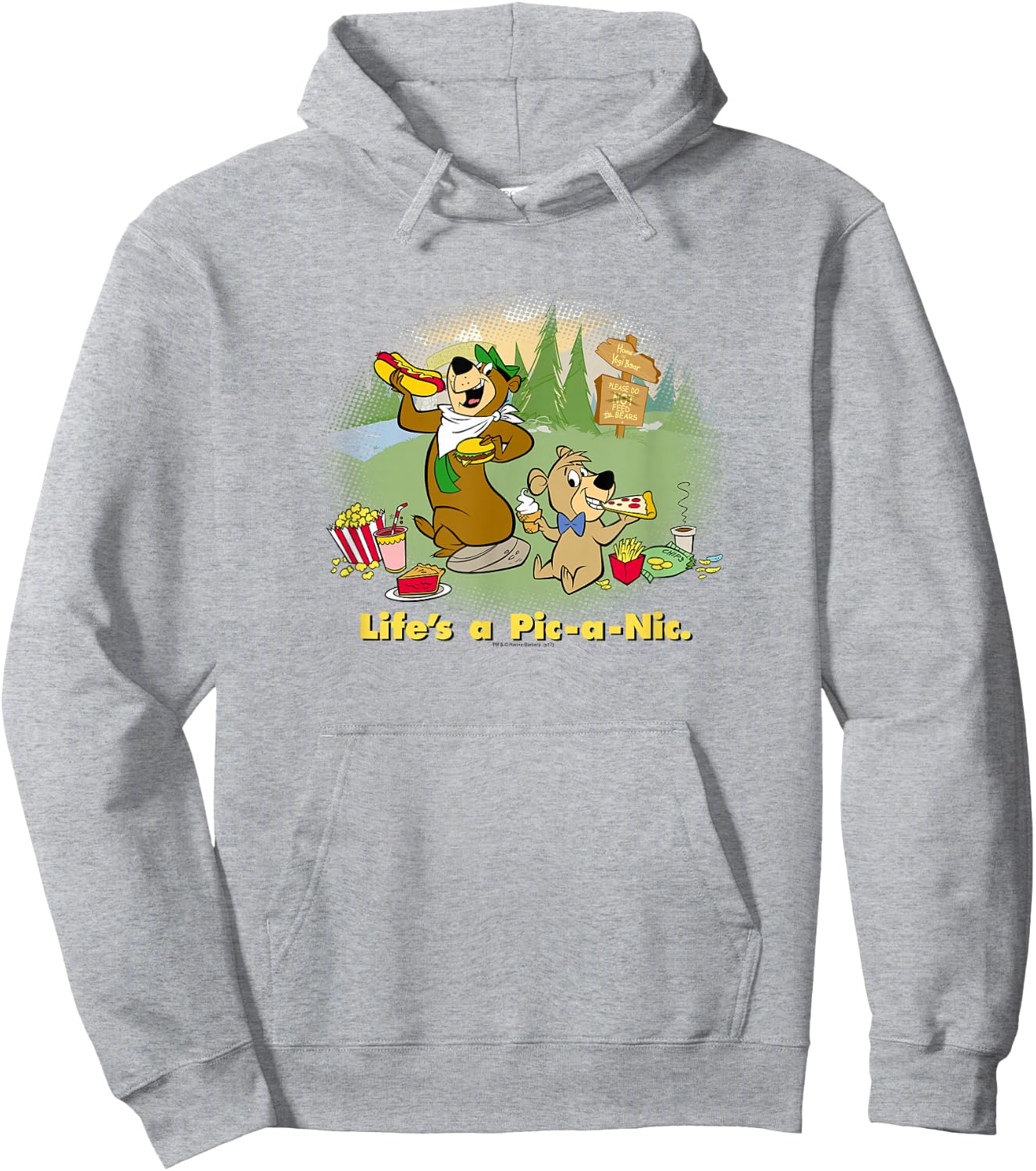 Yogi Bear Life's a Pic-a-Nic Hoodie - Hoodie | Ash