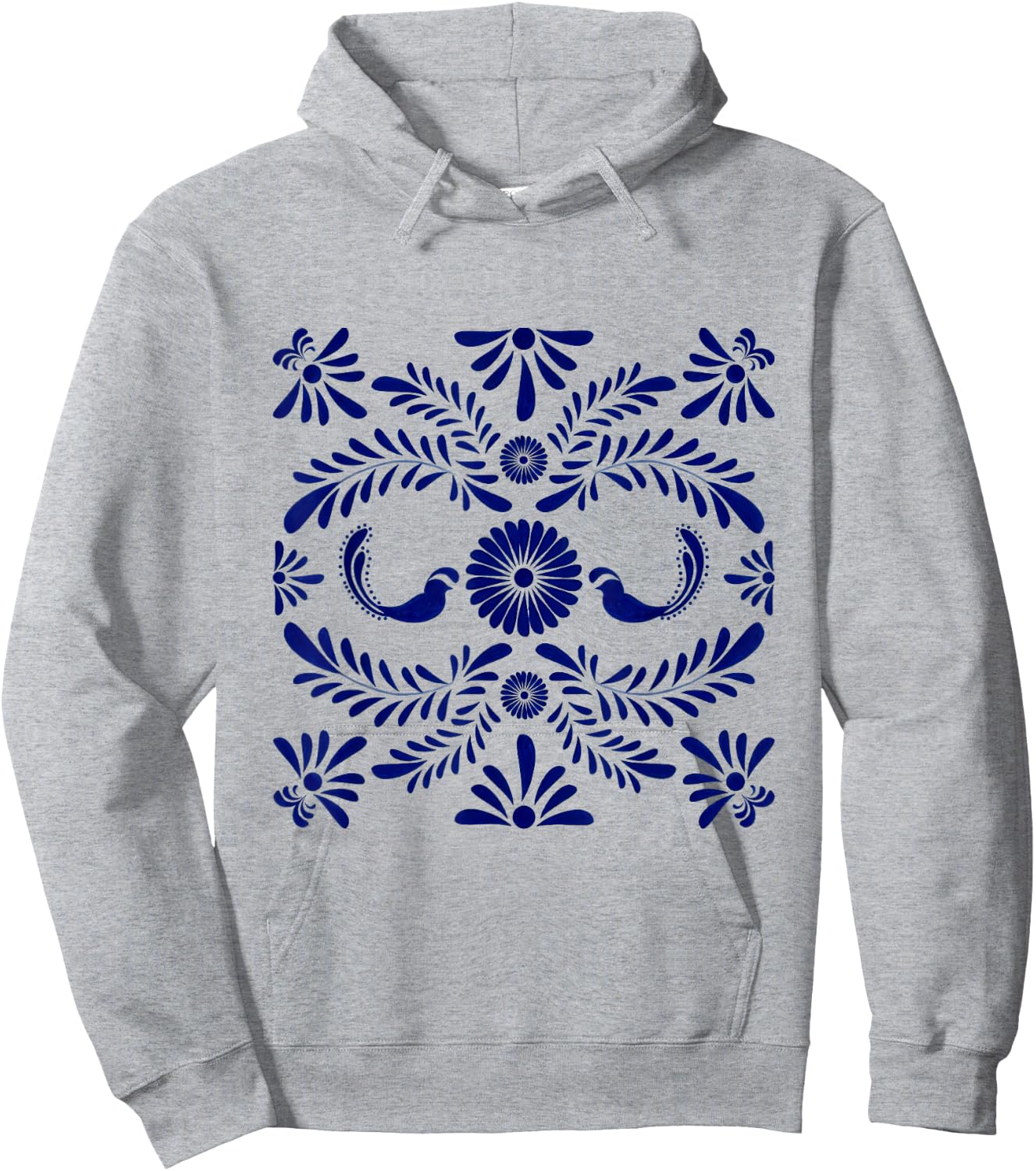 Mexican Talavera Pattern Hoodie - Hoodie | Ash