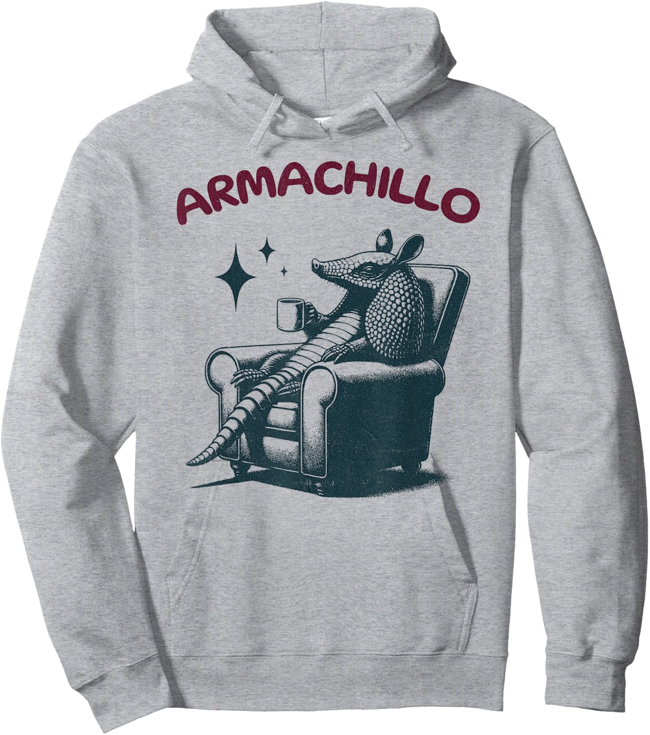 Armachillo - Funny Chilling Armchair Armadillo Hoodie - Hoodie | Ash