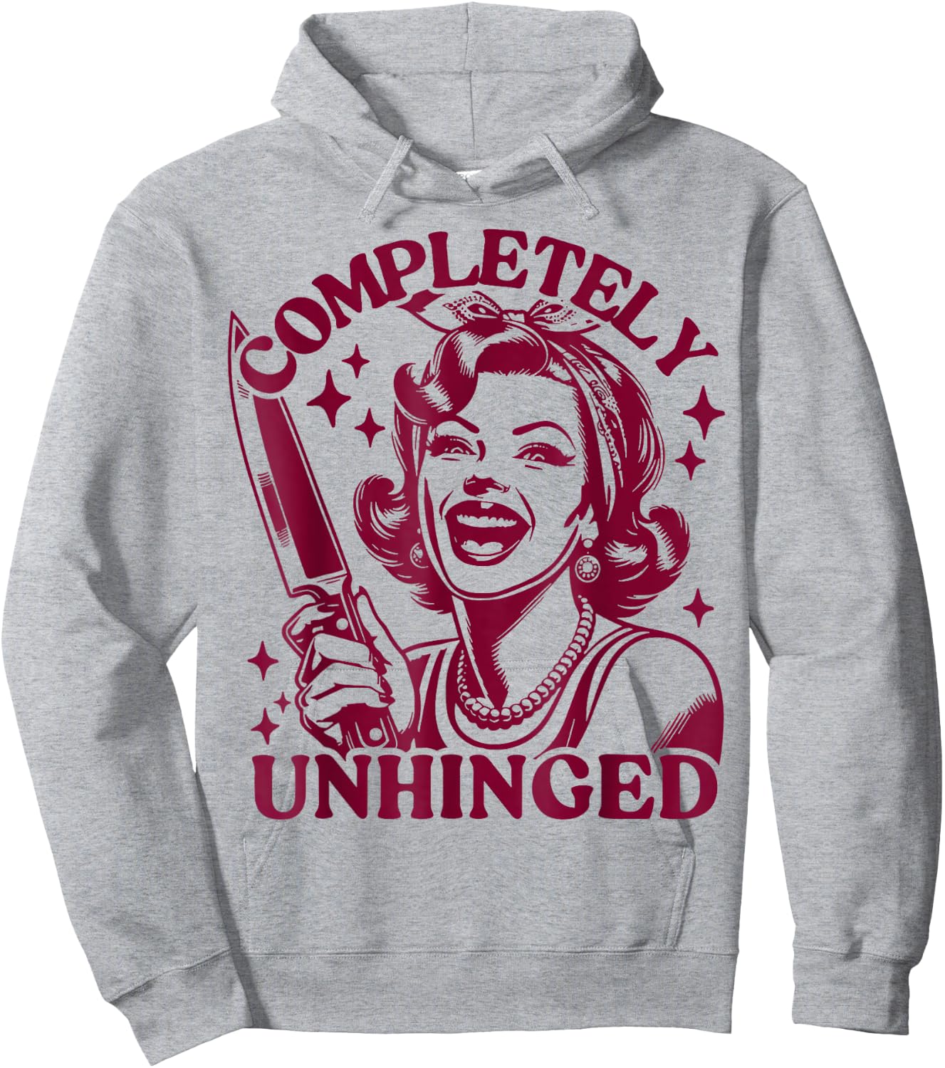 Completely Unhinged Vintage Housewife Hoodie - Hoodie | Ash