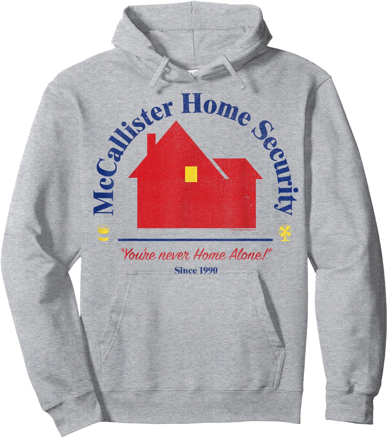 Home Alone McCallister Home Security Logo Hoodie - Hoodie | Ash