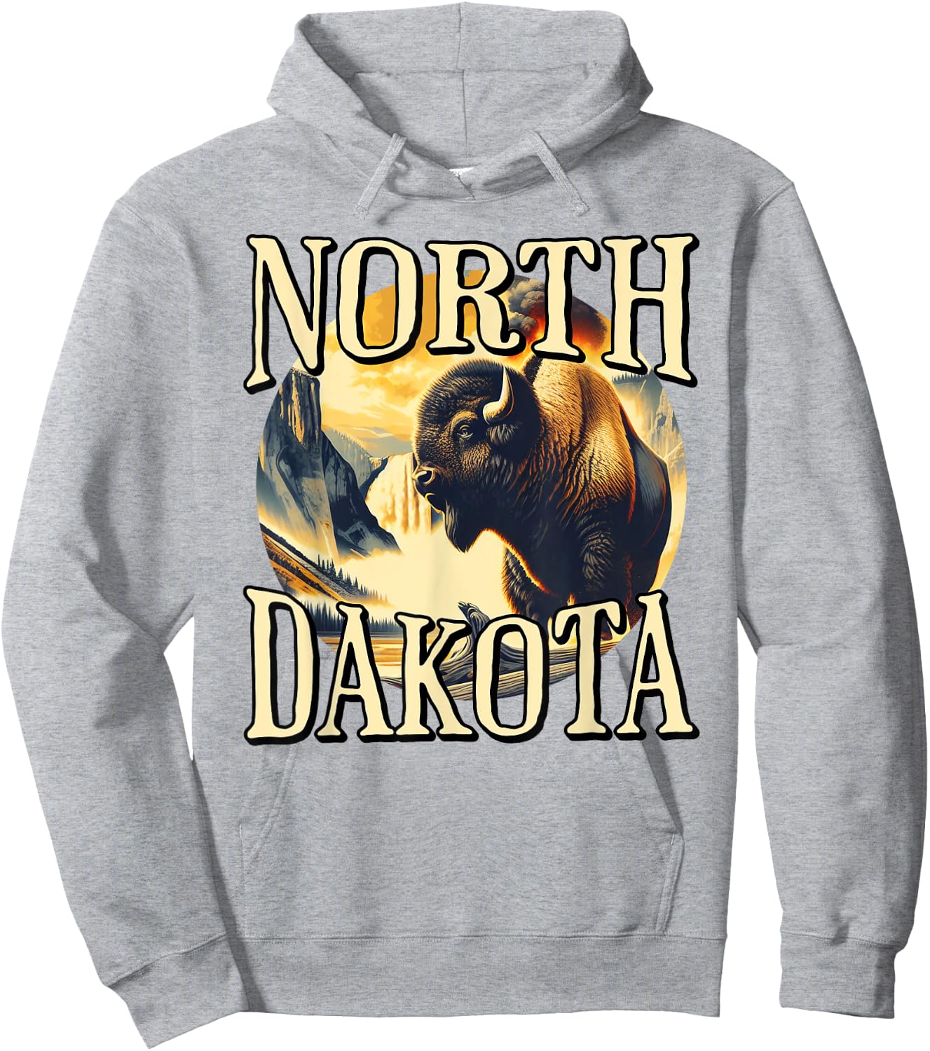 North Dakota Hoodie - Hoodie | Ash