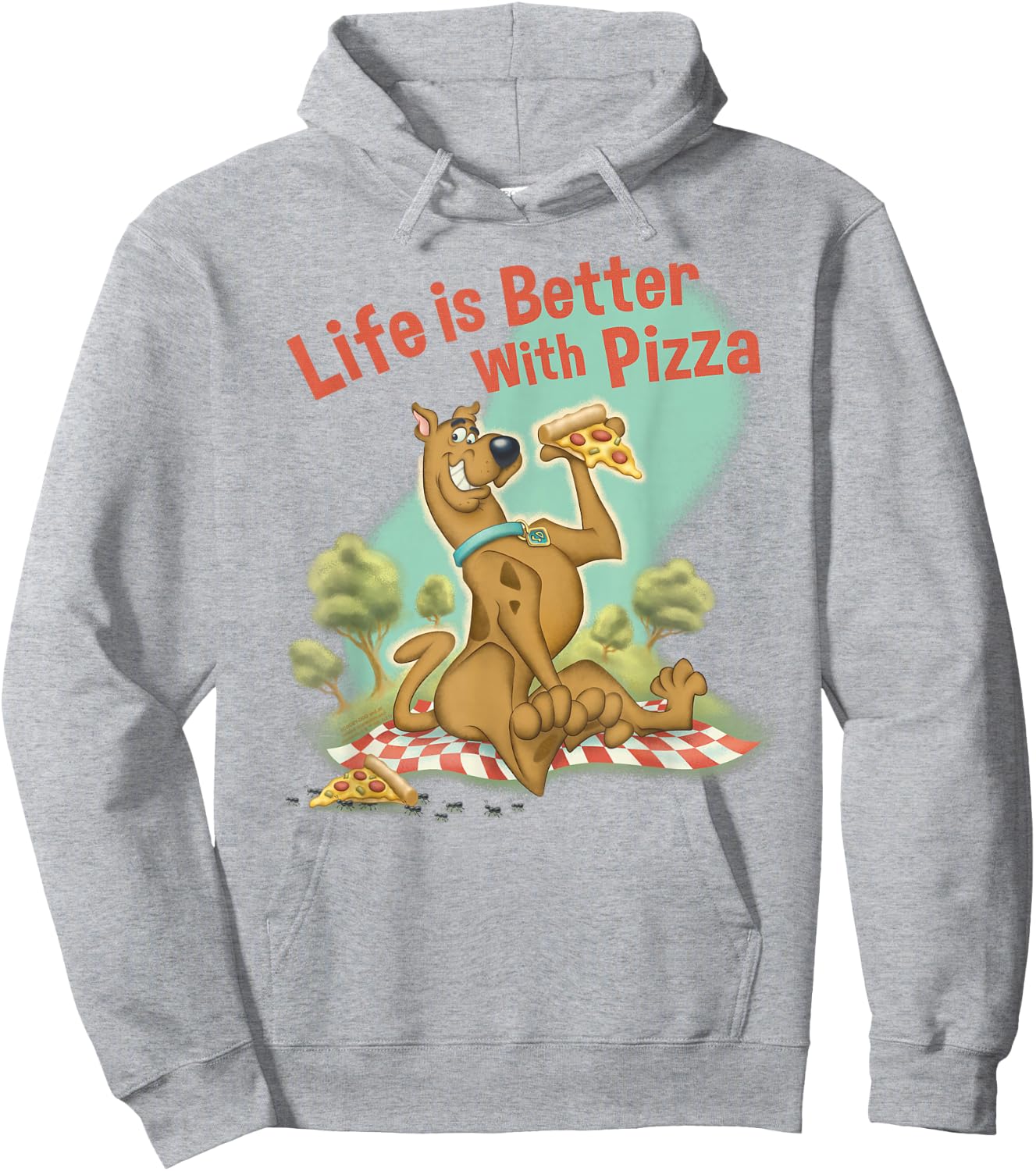 Scooby-Doo Life is Better with Pizza Hoodie - Hoodie | Ash