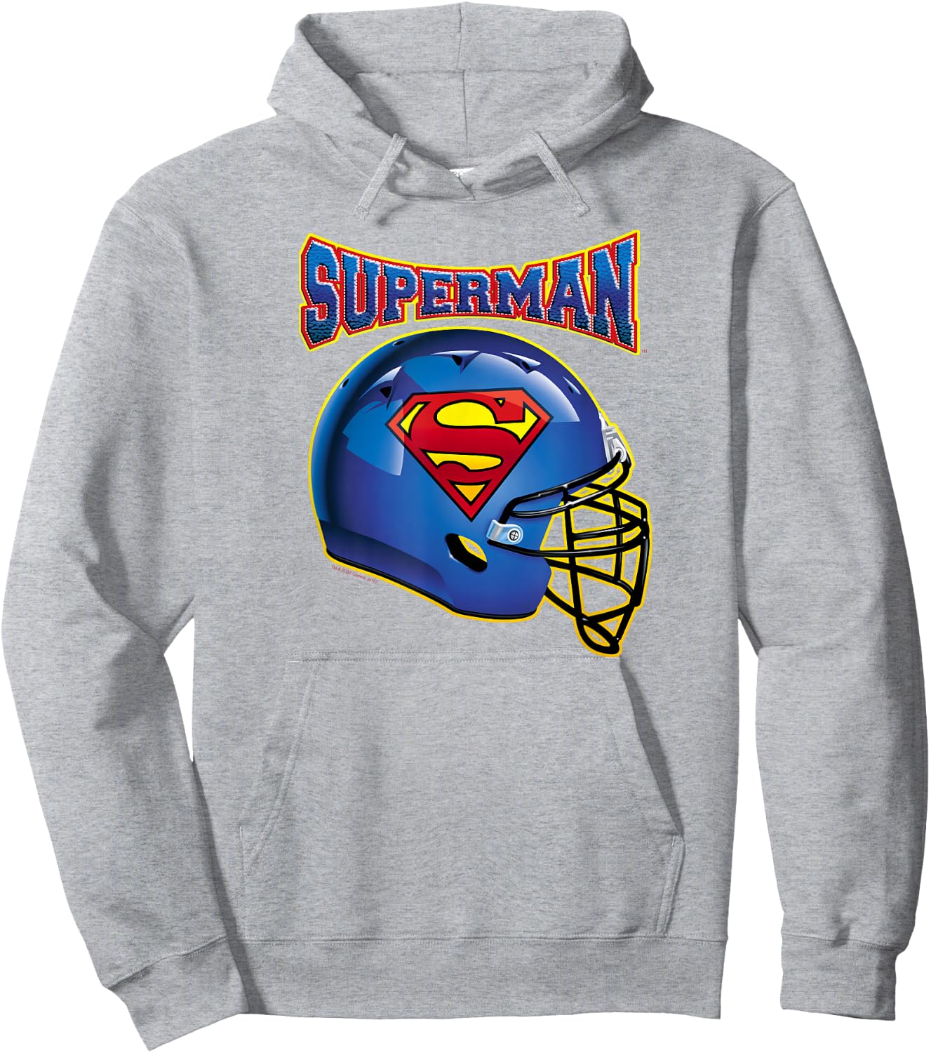 Superman Football Shield Hoodie - Hoodie | Ash