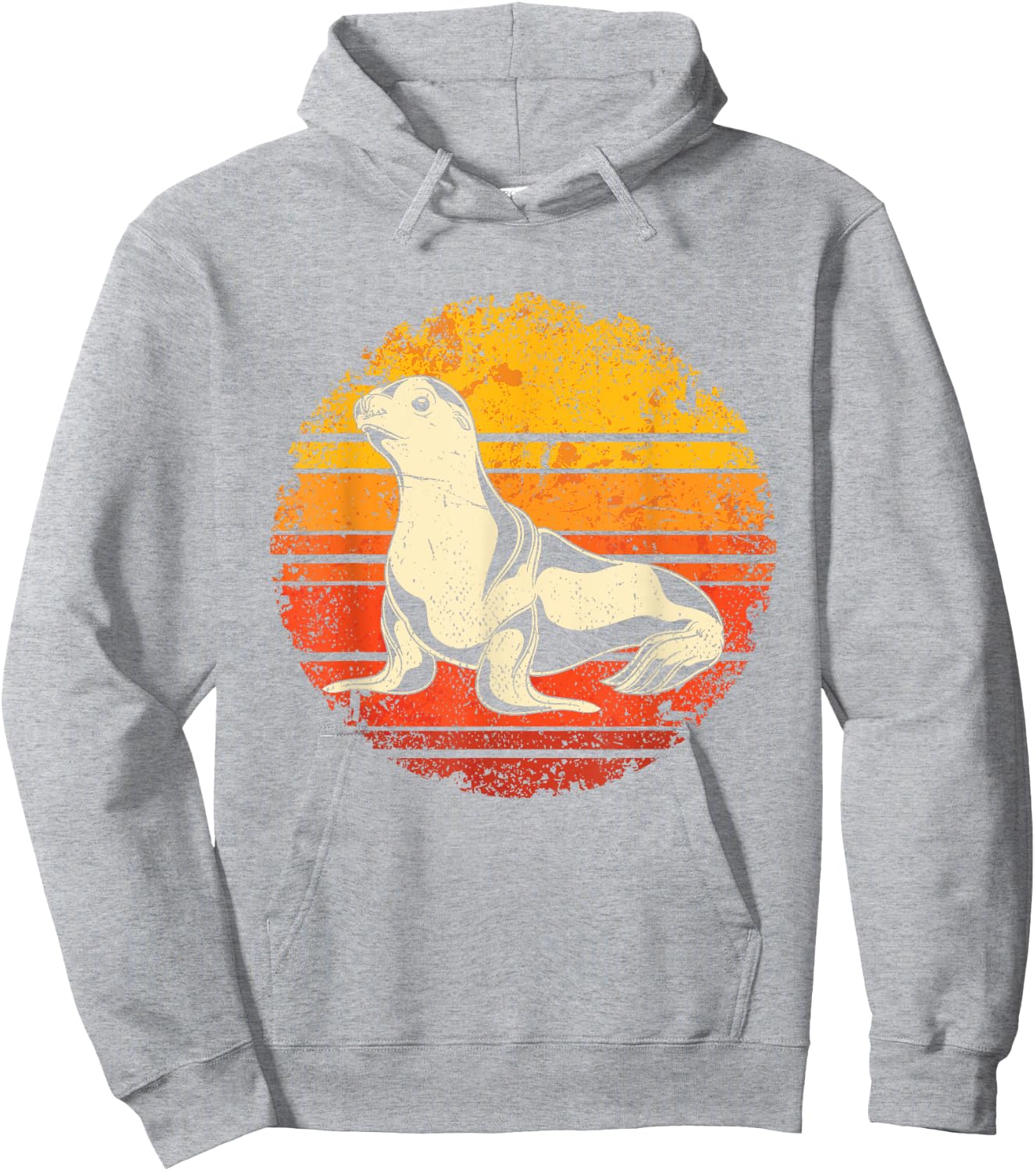 Retro Sea Lion Hoodie - Hoodie | Ash