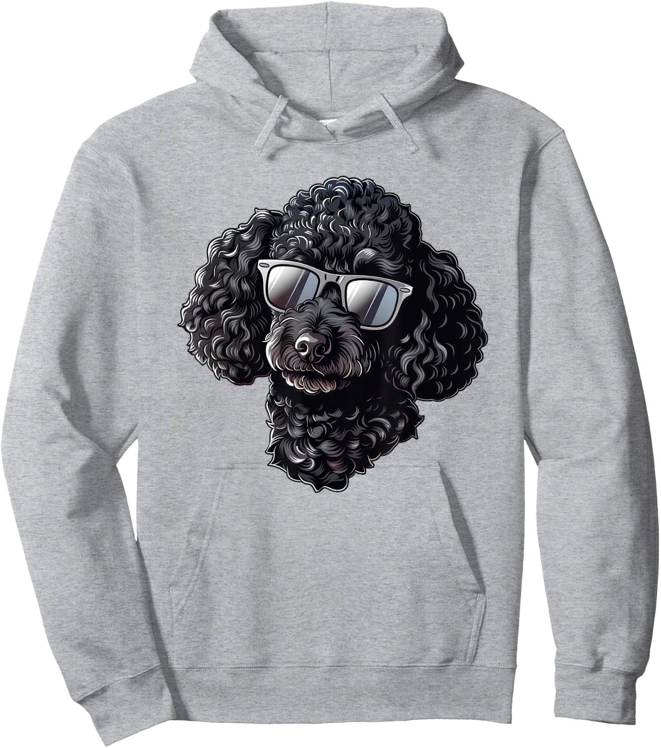 Poodle Dog Sunglasses Women Girls Kids Hoodie - Hoodie | Ash
