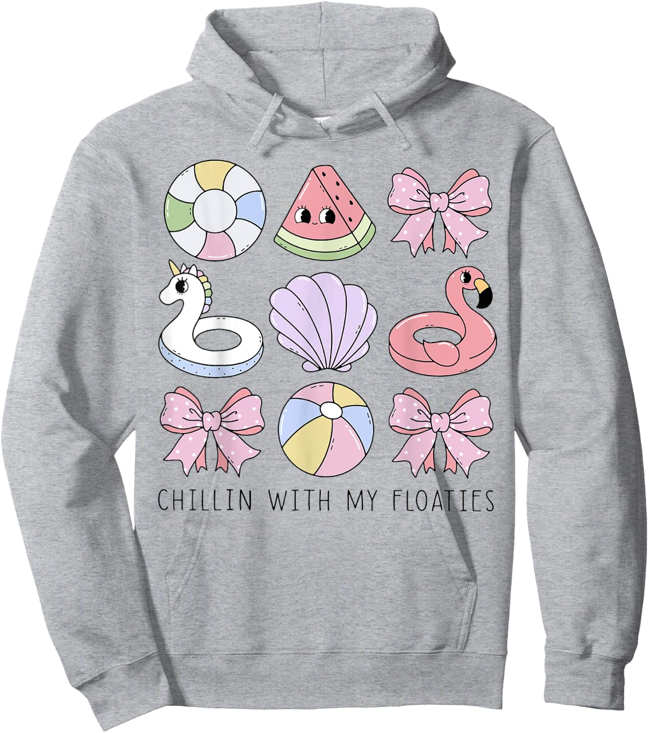Chillin With My Floaties Hoodie - Hoodie | Ash