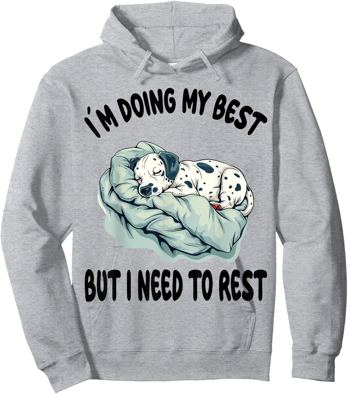 Dalmatian Official Sleepshirt Pajamas Nightgown Hoodie - Hoodie | Ash