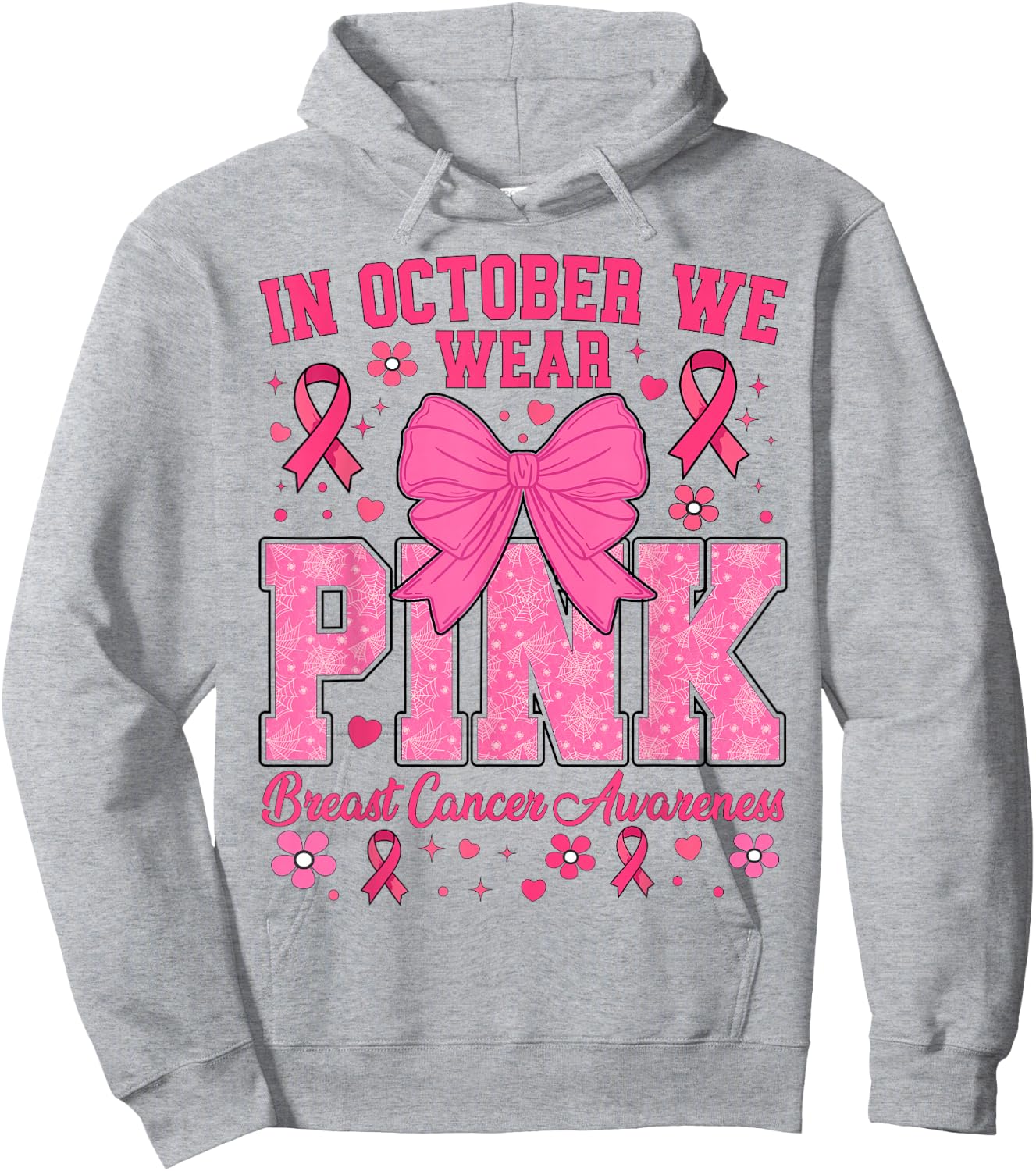 Breast Cancer Awareness In October We Wear Pink Hoodie - Hoodie | Ash