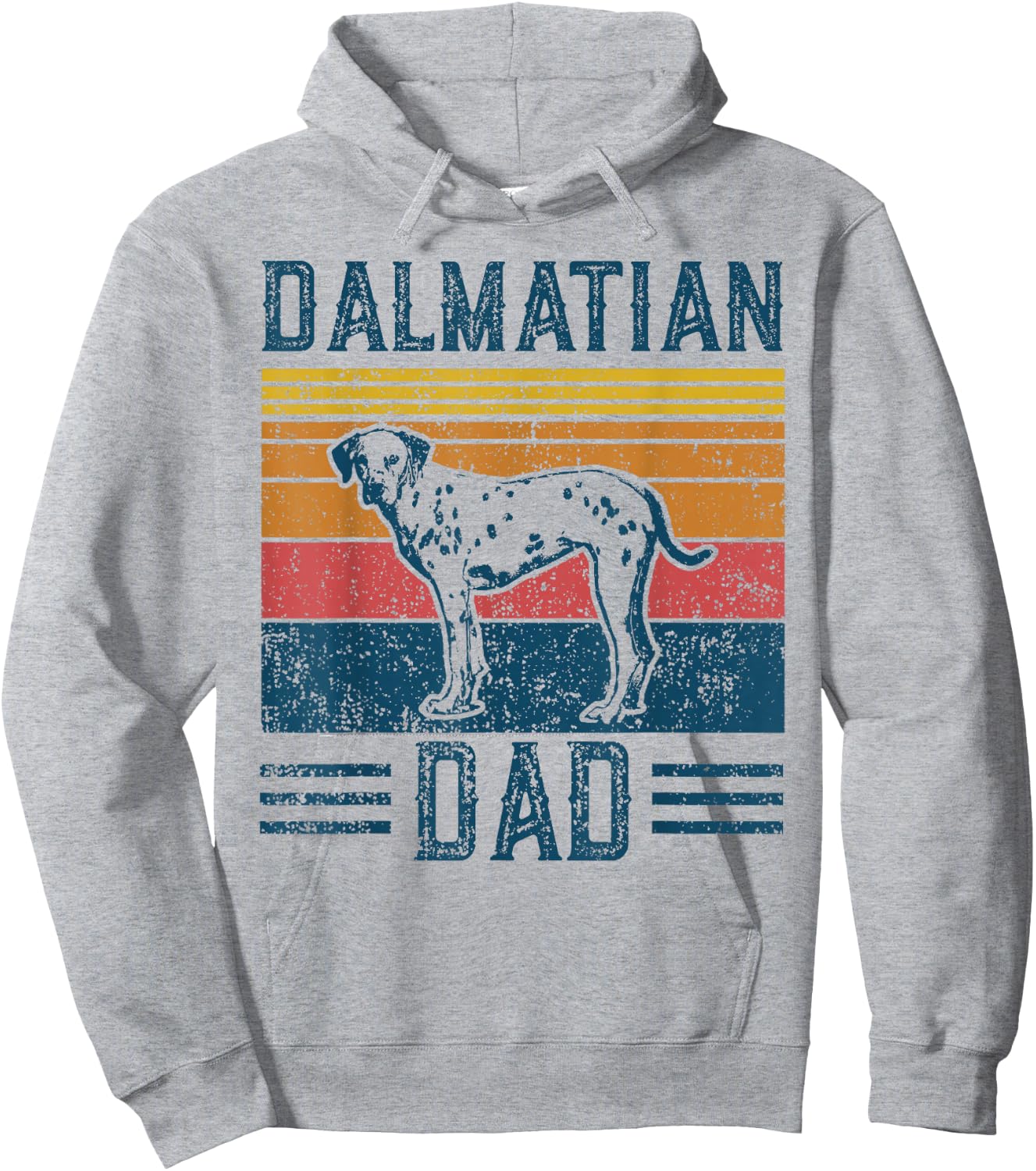 Dog | Dalmatian Dad - Vintage Dalmatian Dad Hoodie - Hoodie | Ash