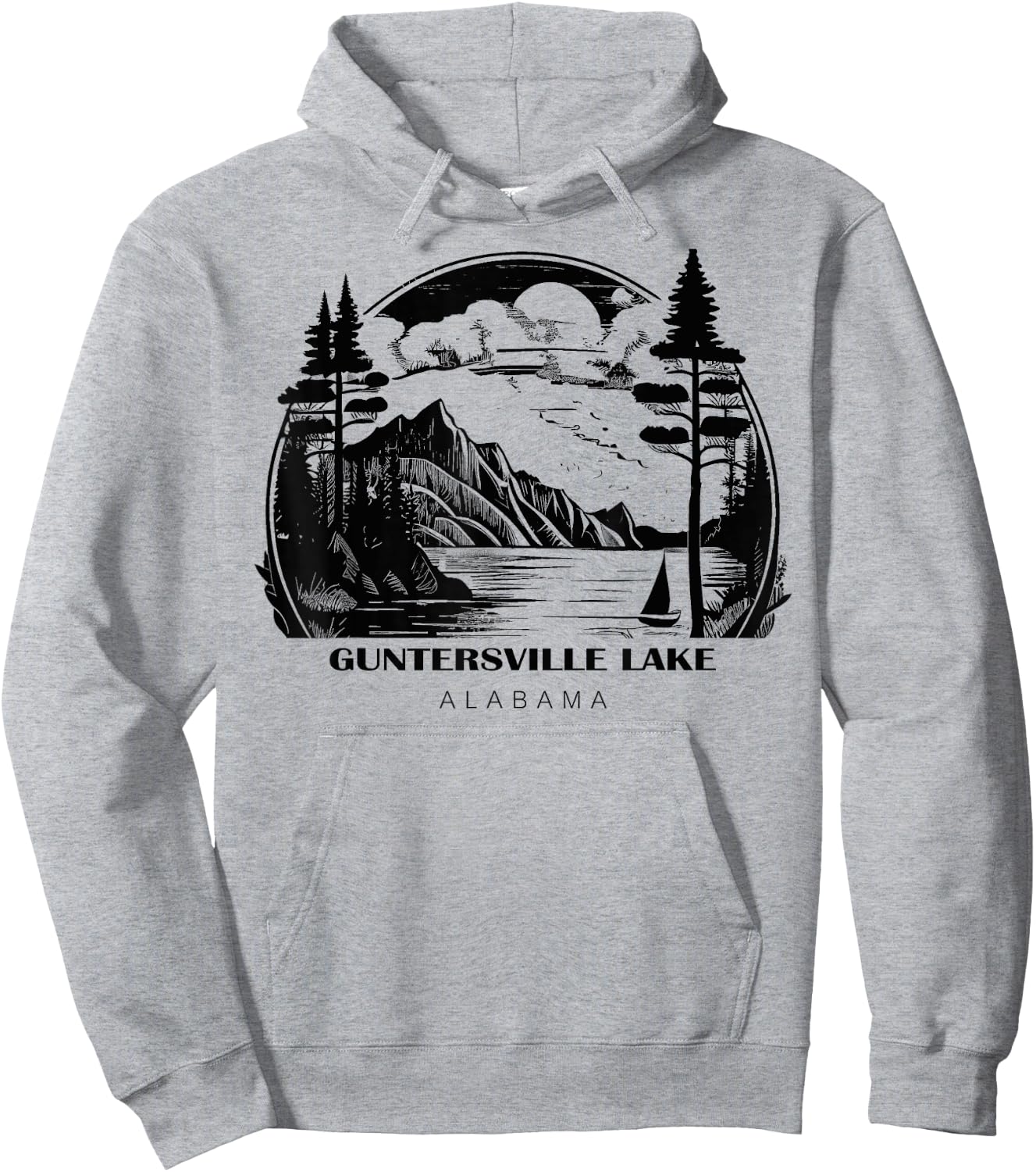 Guntersville Lake Alabama Hoodie - Hoodie | Ash
