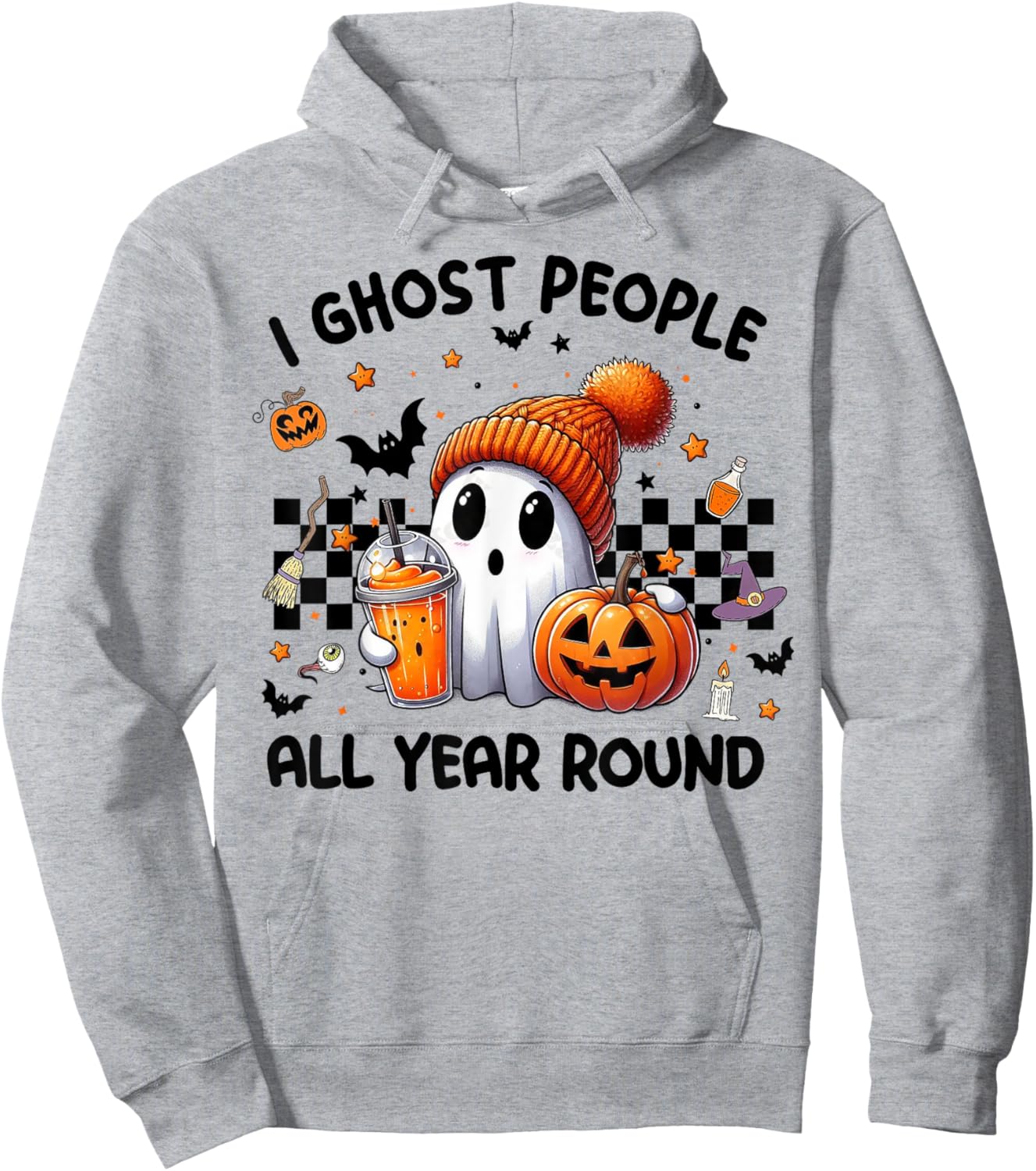 I Ghost People All Year Round Hoodie - Hoodie | Ash