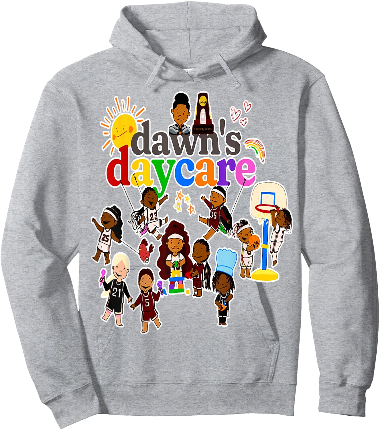 Dawn's Daycare Basketball cute funny Hoodie - Hoodie | Ash