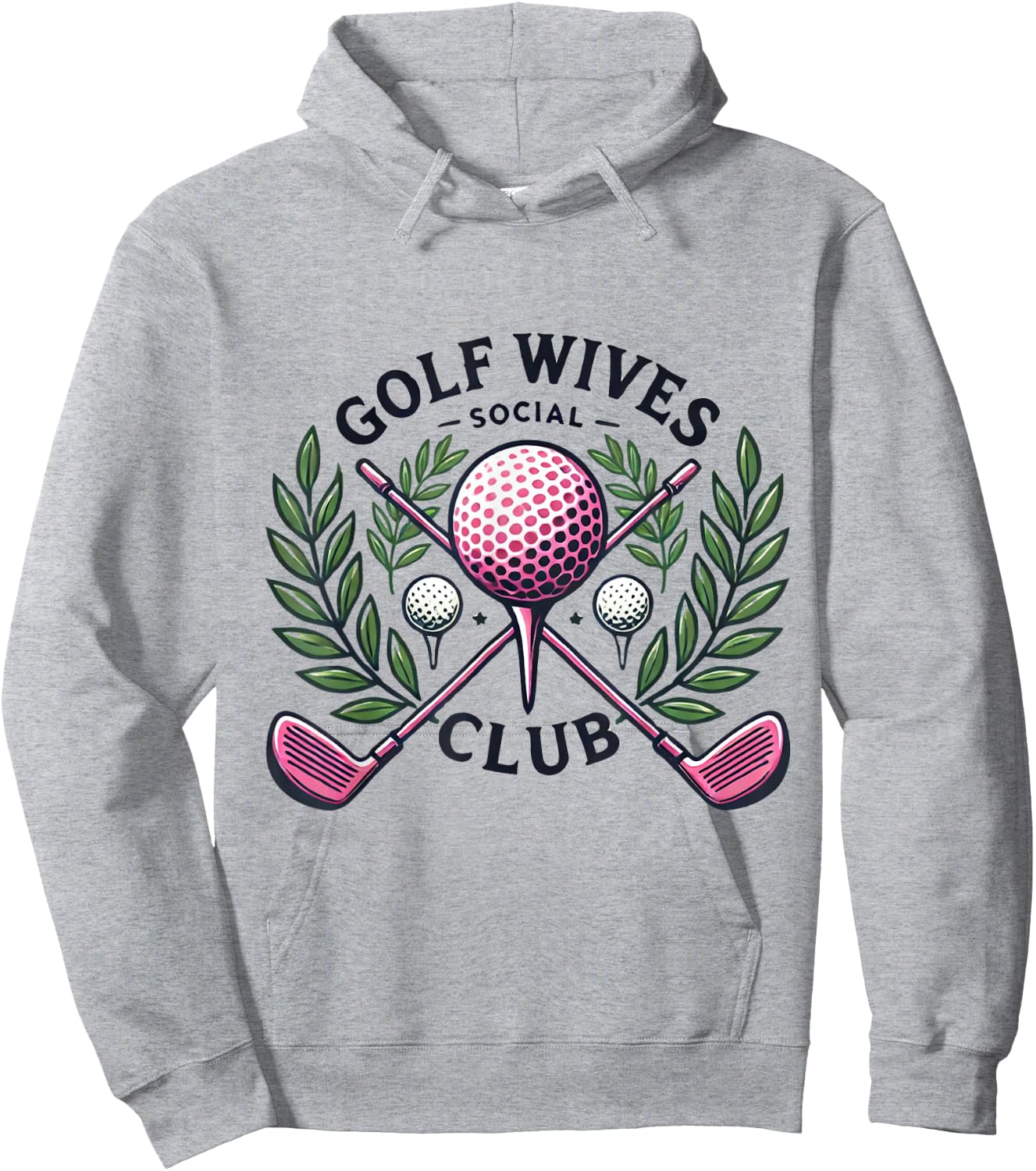 Cool Golf Wives Social Club Golf Lover Hoodie - Hoodie | Ash