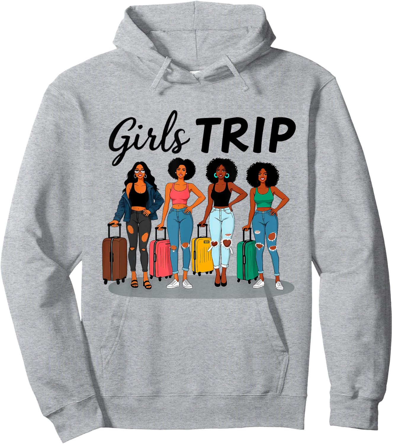 Girls Trip Black Girl Women Queen Melanin Hoodie - Hoodie | Ash