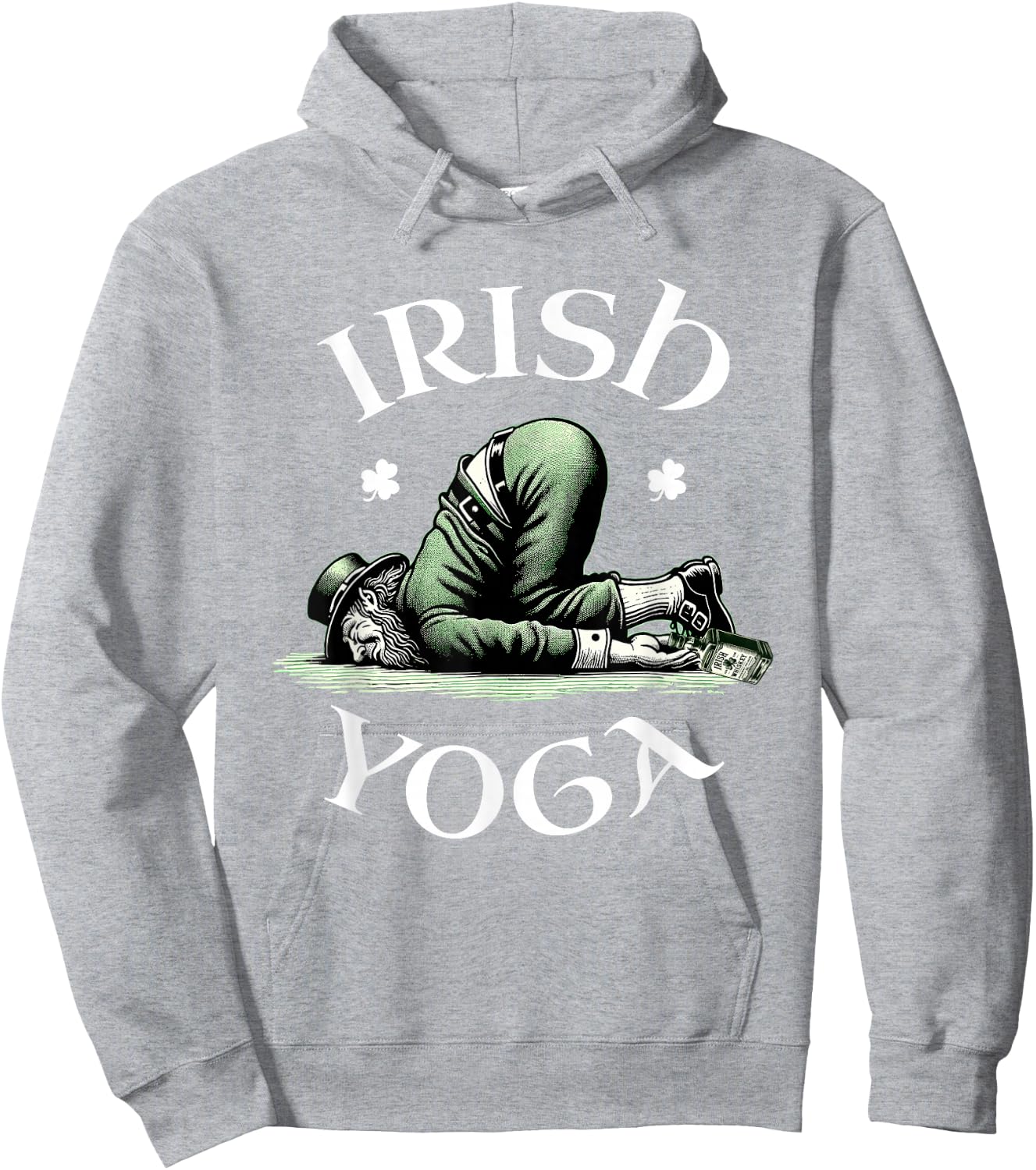 Irish Yoga Festive Green St. Paddy's Day Humor Hoodie - Hoodie | Ash