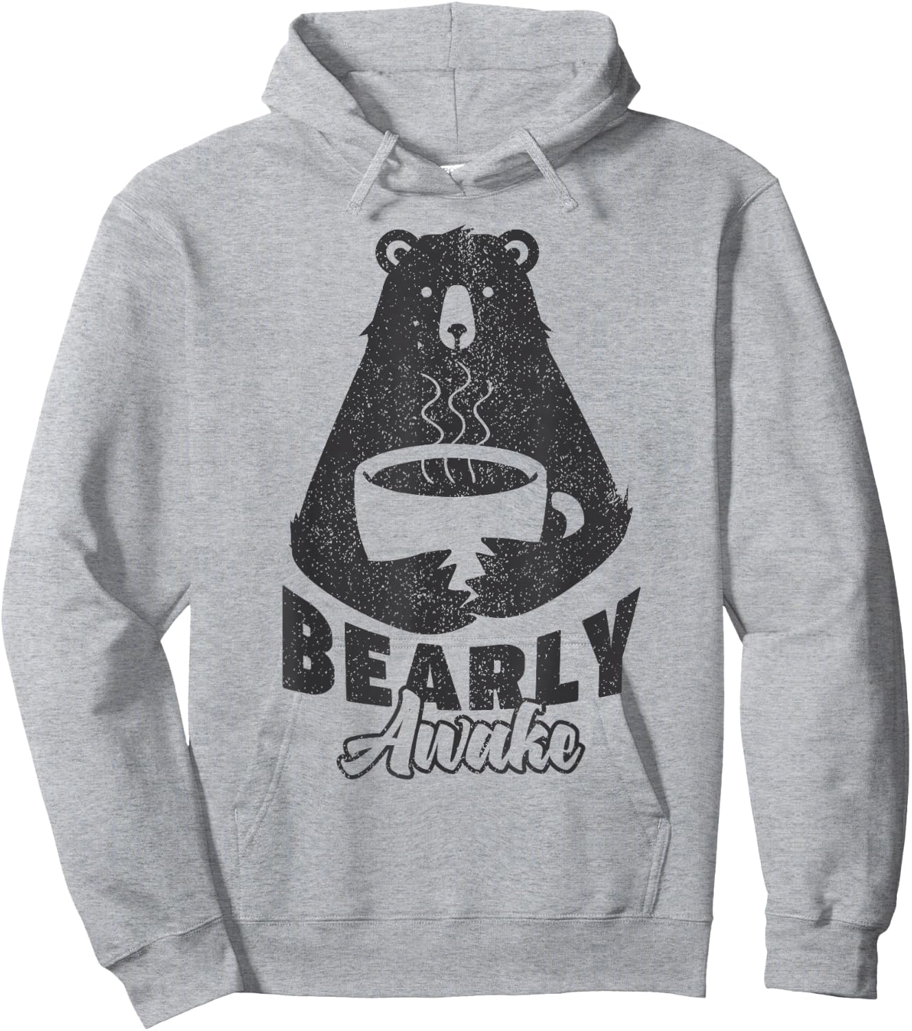 Bearly Awake, I need coffee to wake funny pun Hoodie - Hoodie | Ash
