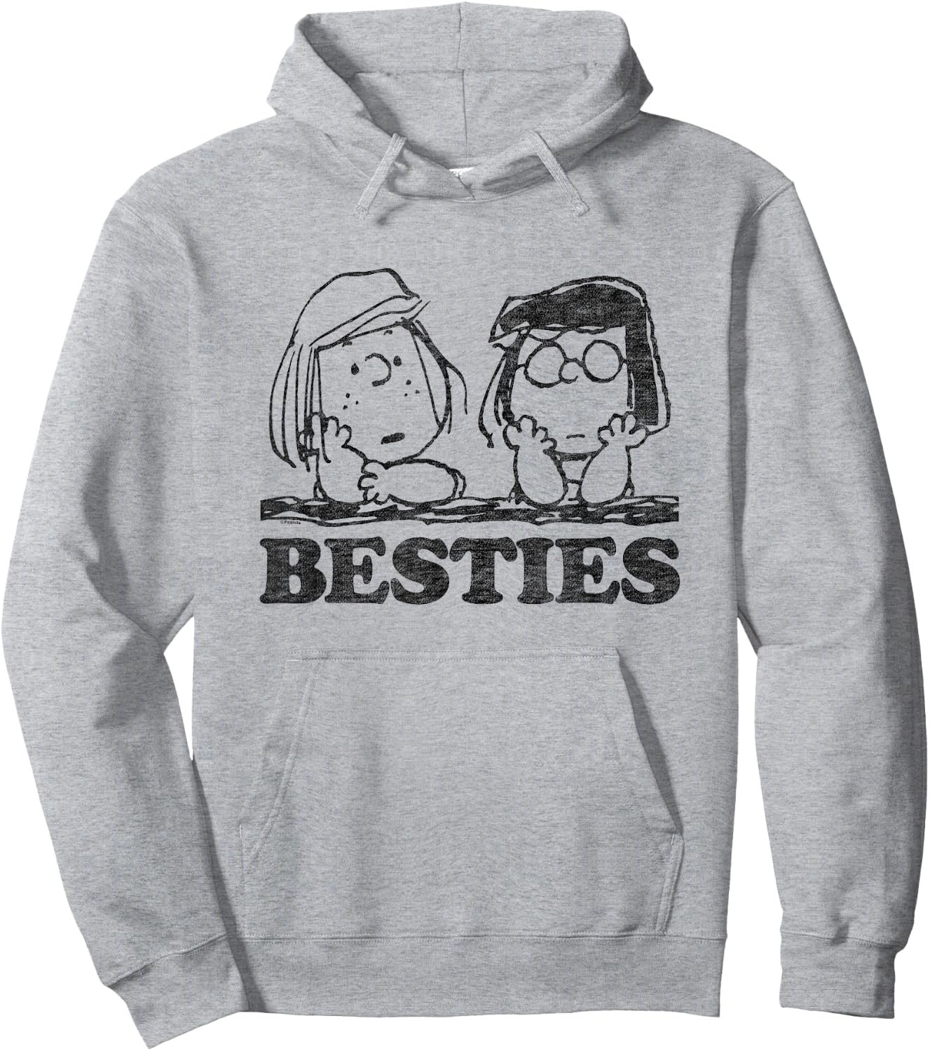 Peanuts - Marcie Peppermint Patty Besties Hoodie - Hoodie | Ash