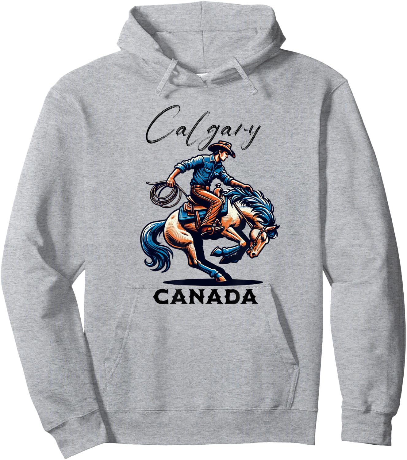 Calgary Canada Rodeo Hoodie - Hoodie | Ash