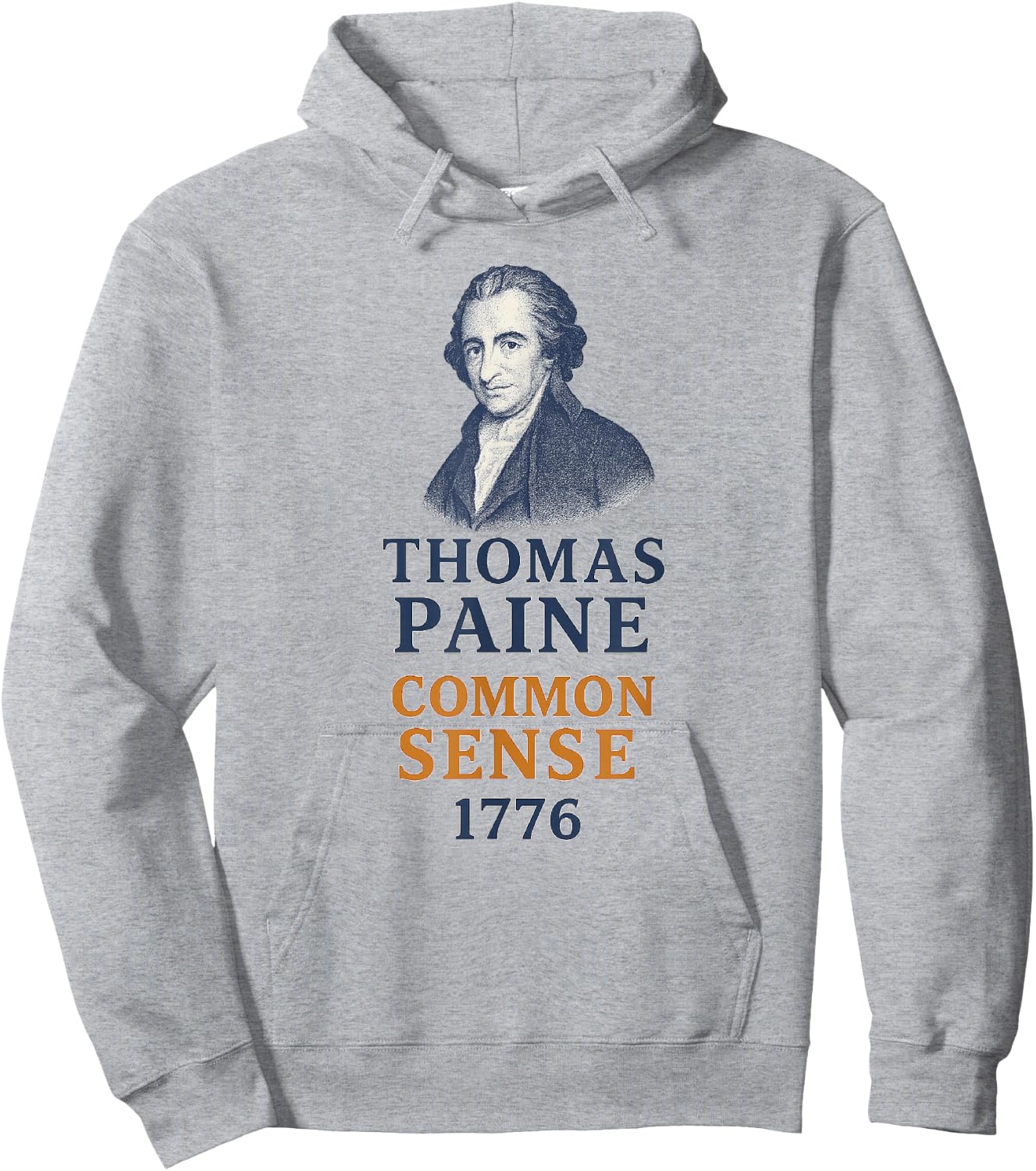 Thomas Paine Common Sense 1776 History Portrait Hoodie - Hoodie | Ash