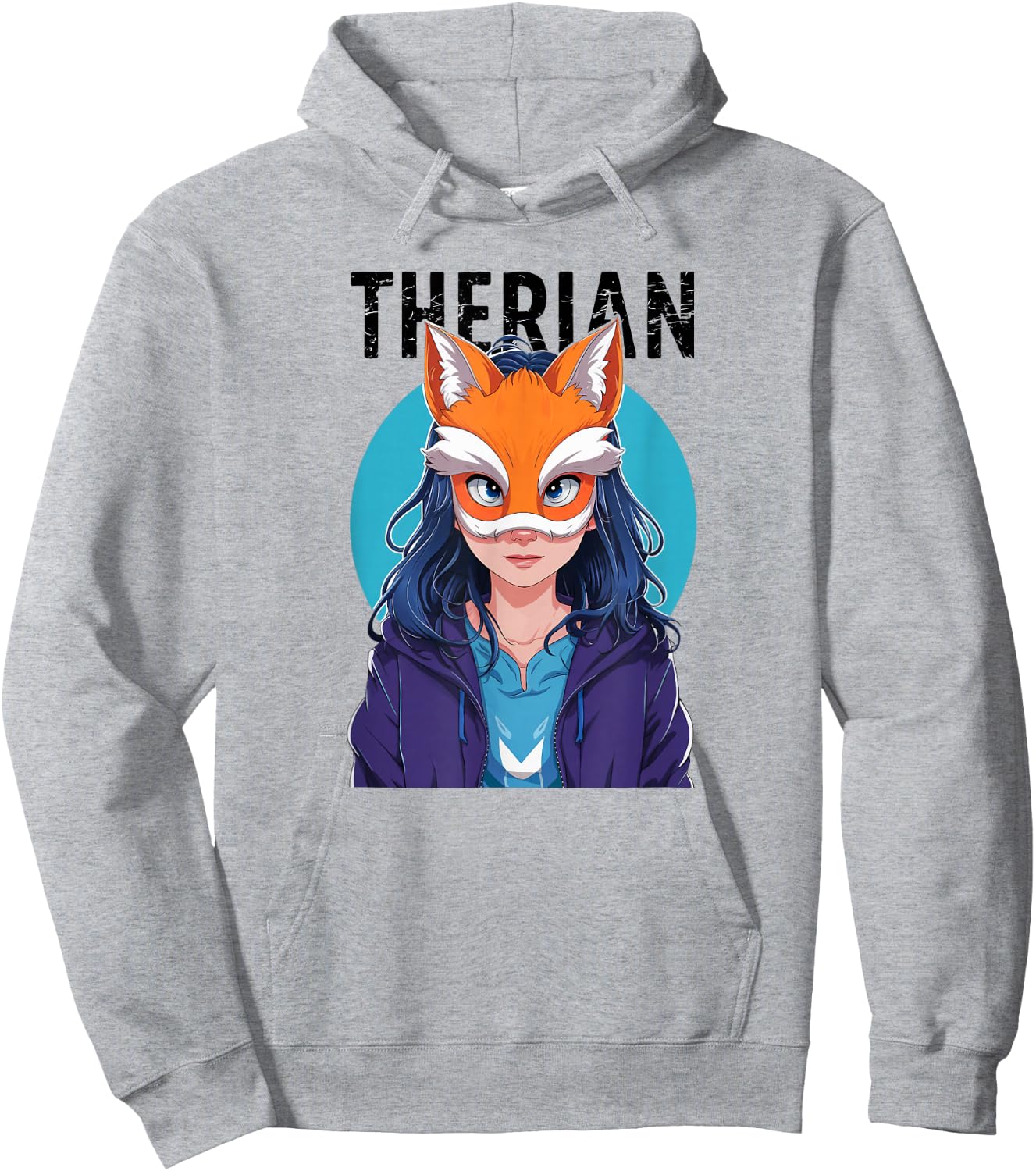 Therian Fox Mask Cute Fox Therian Stuff Hoodie - Hoodie | Ash