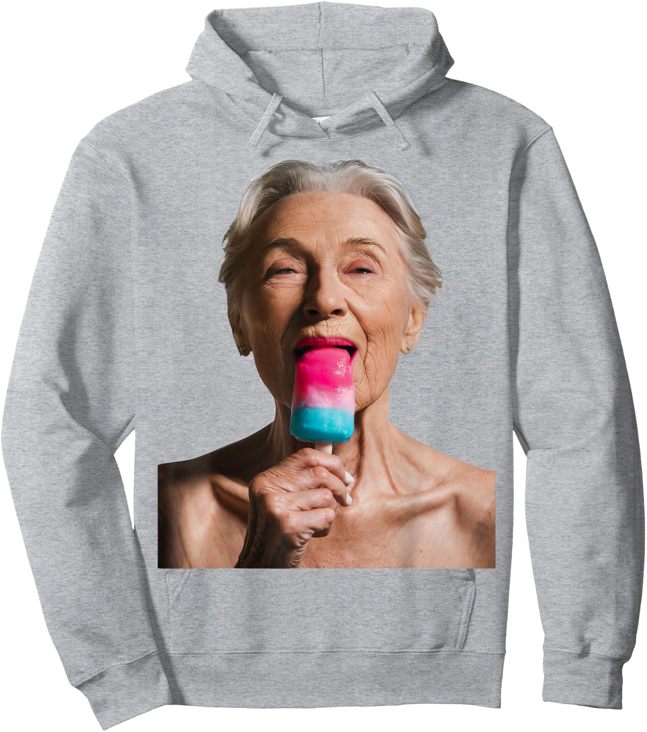 Grandma Licks Ice Cream Women Hoodie - Hoodie | Ash